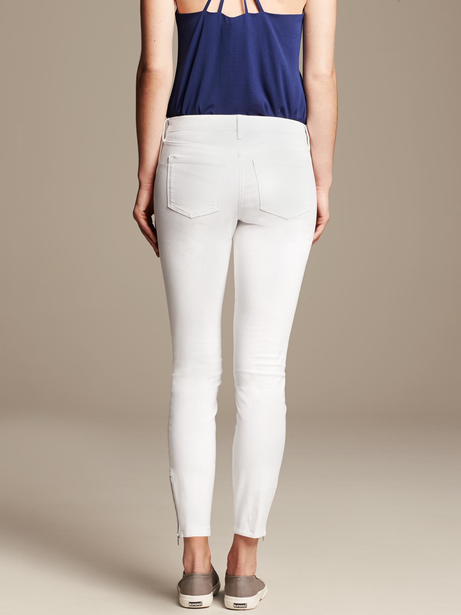 banana republic white skinny jeans