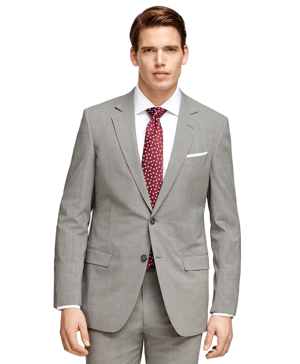 Brooks Brothers Fitzgerald Fit Brookscool® Grey Tic Suit in Gray for ...