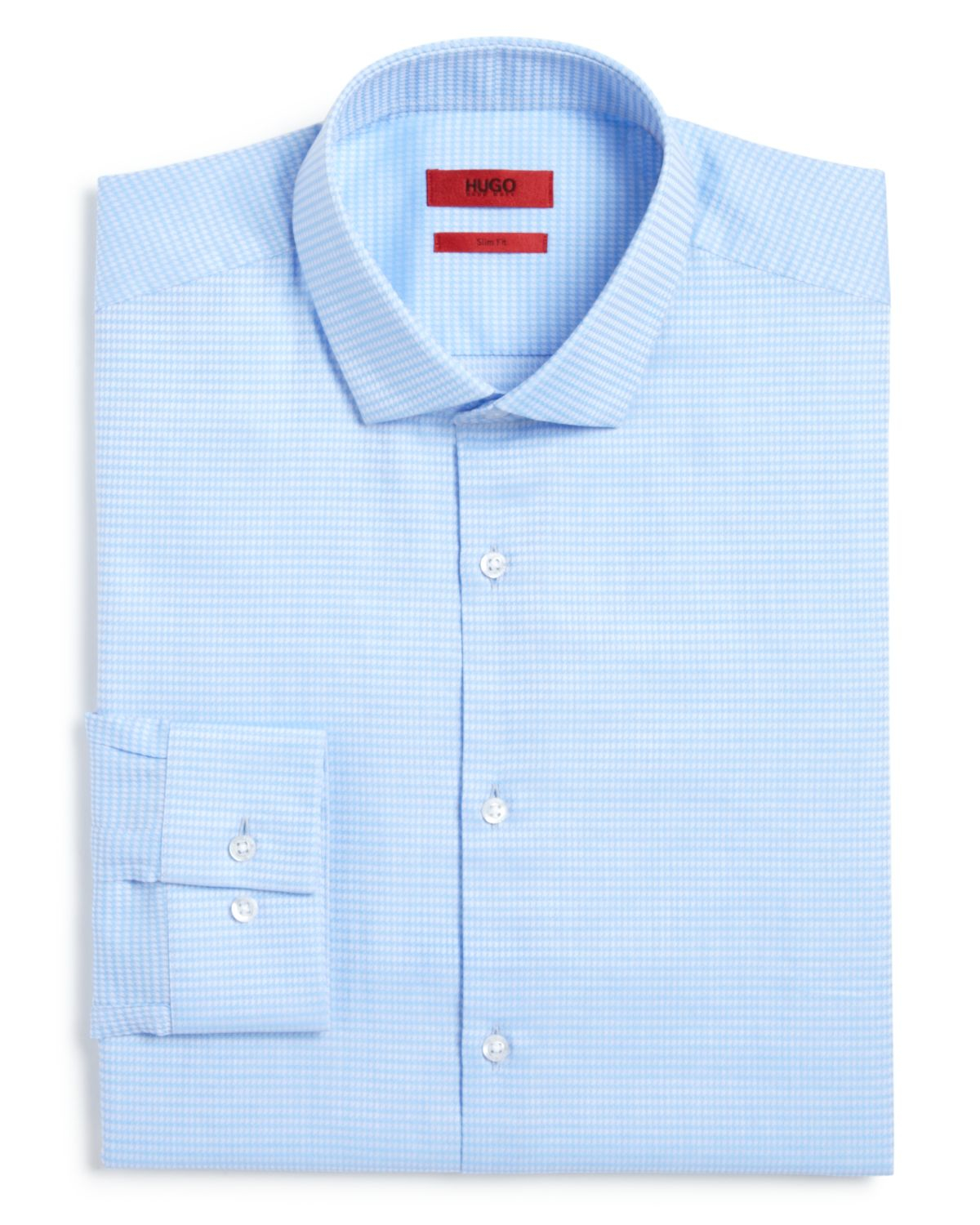 BOSS by HUGO BOSS Hugo Easton Textured Houndstooth Slim Fit Dress Shirt in  Light Blue (Blue) for Men - Lyst