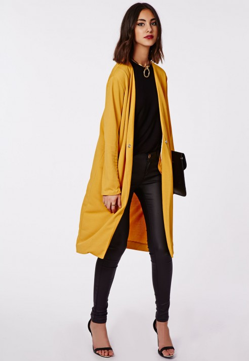 mustard duster jacket
