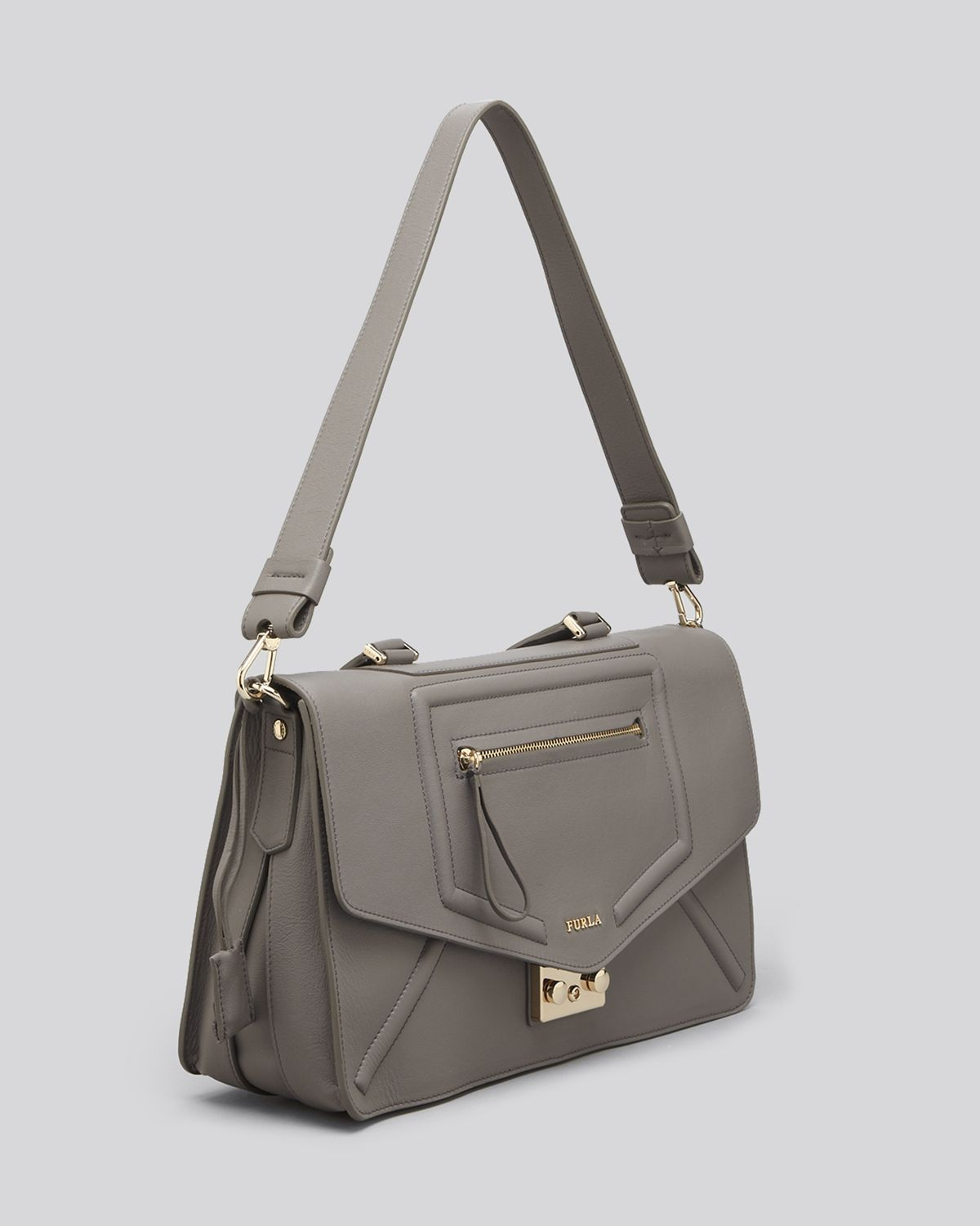 Furla Satchel Alice Medium Top Handle in Gray Lyst