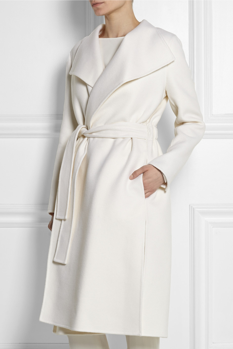 White Cashmere Coat - Coat Nj