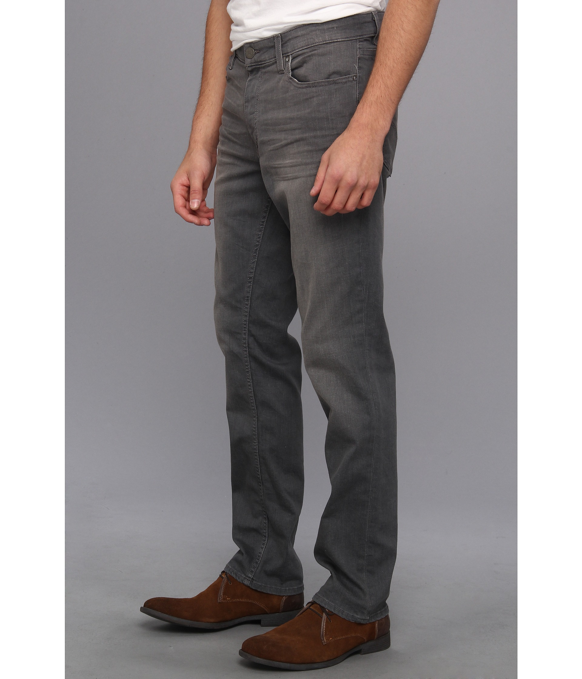 Calvin Klein Slim Straight Denim In Medium Grey in Gray for Men Lyst