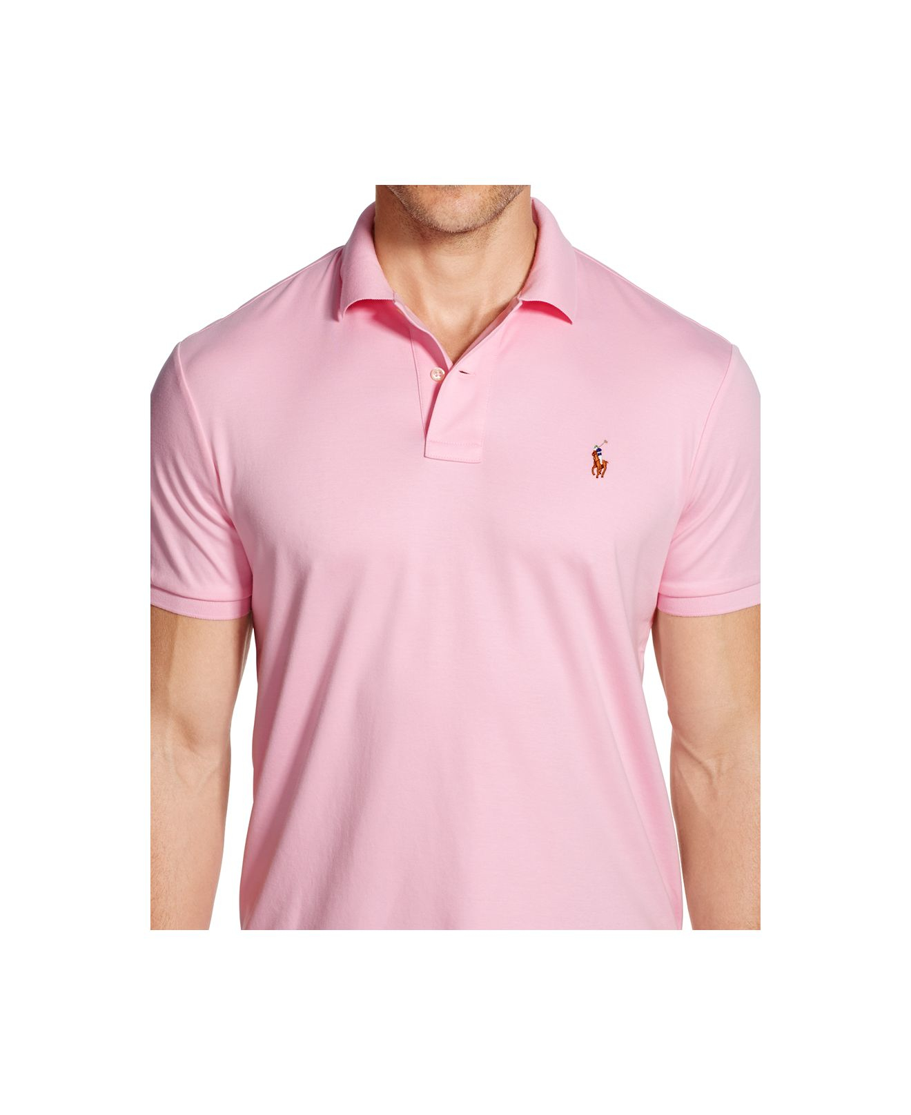 Polo Ralph Lauren Pima Soft-touch Shirt in Pink for Men | Lyst