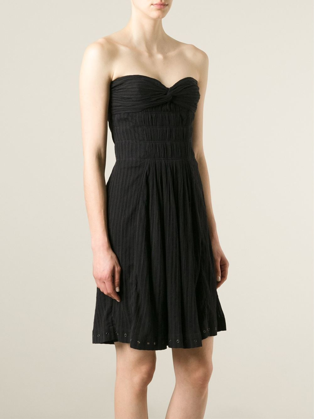 Étoile Isabel Marant Cotton 'taylor' Dress in Black - Lyst