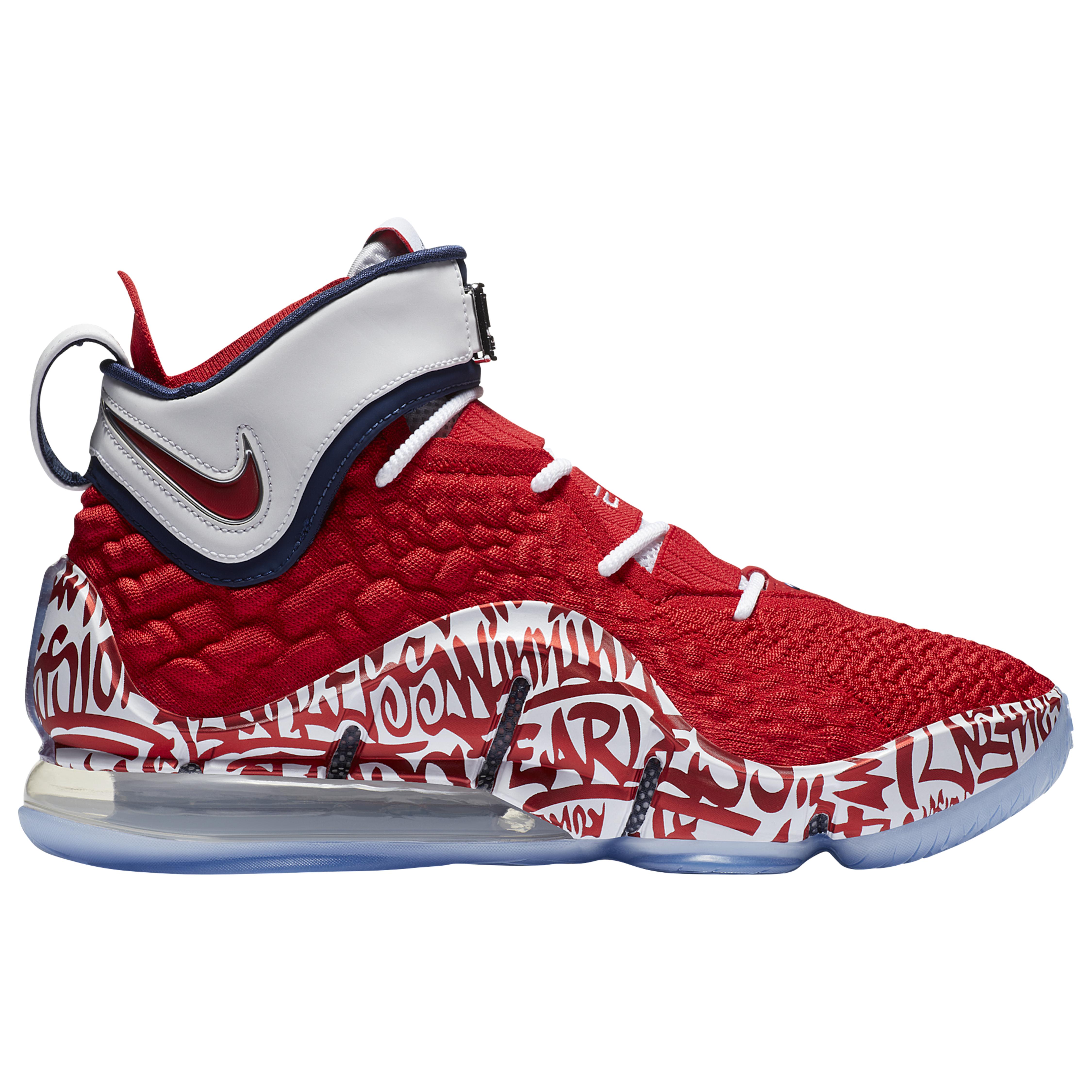 red and white lebron 17