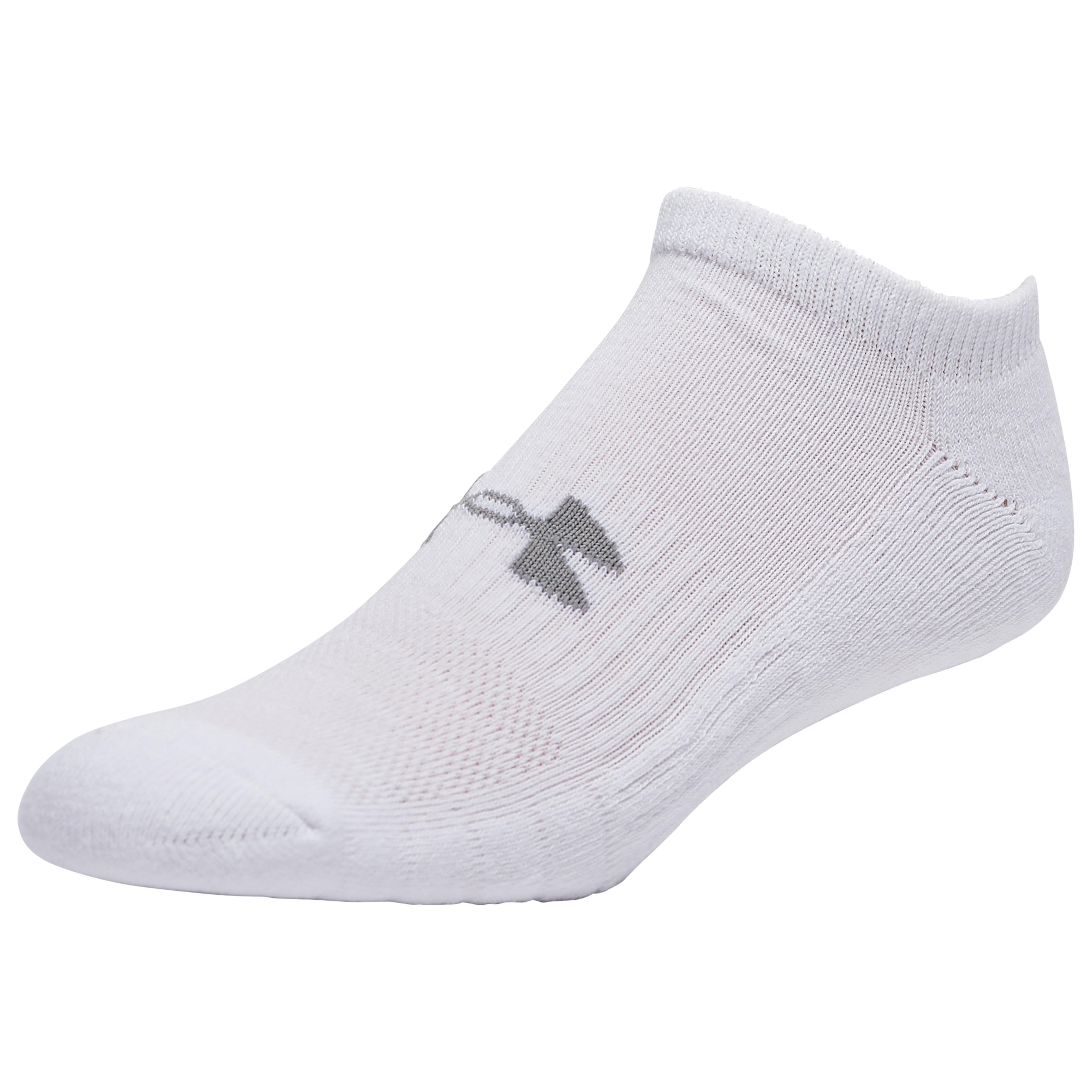 Under Armour 6 Pack Cotton Training No Show Socks in White for Men Lyst