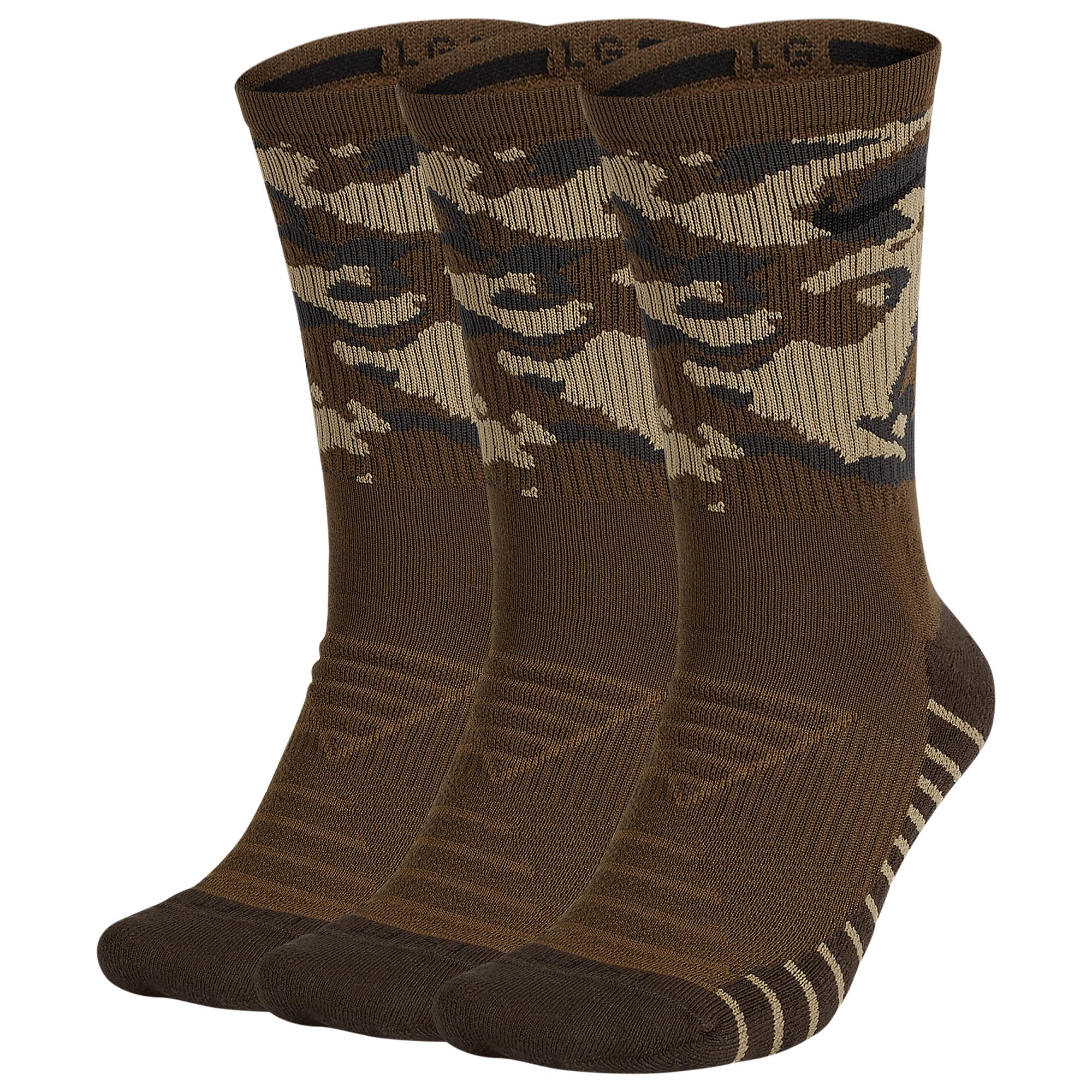 Nike Synthetic 3 Pack Dri-fit Max Crew Gfx Socks in Camo/Olive (Green