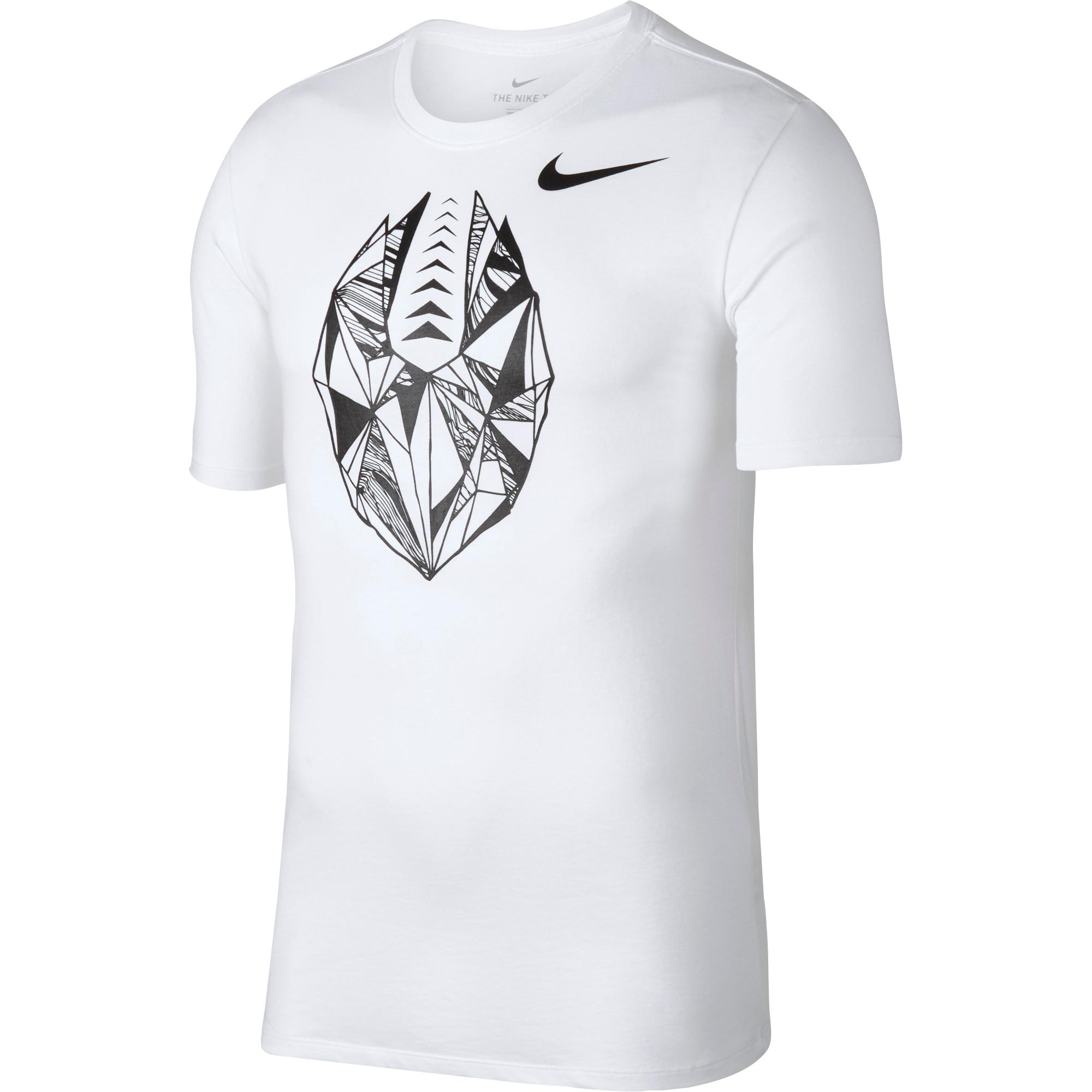 Nike Cotton Football Logo T-shirt in White for Men - Lyst