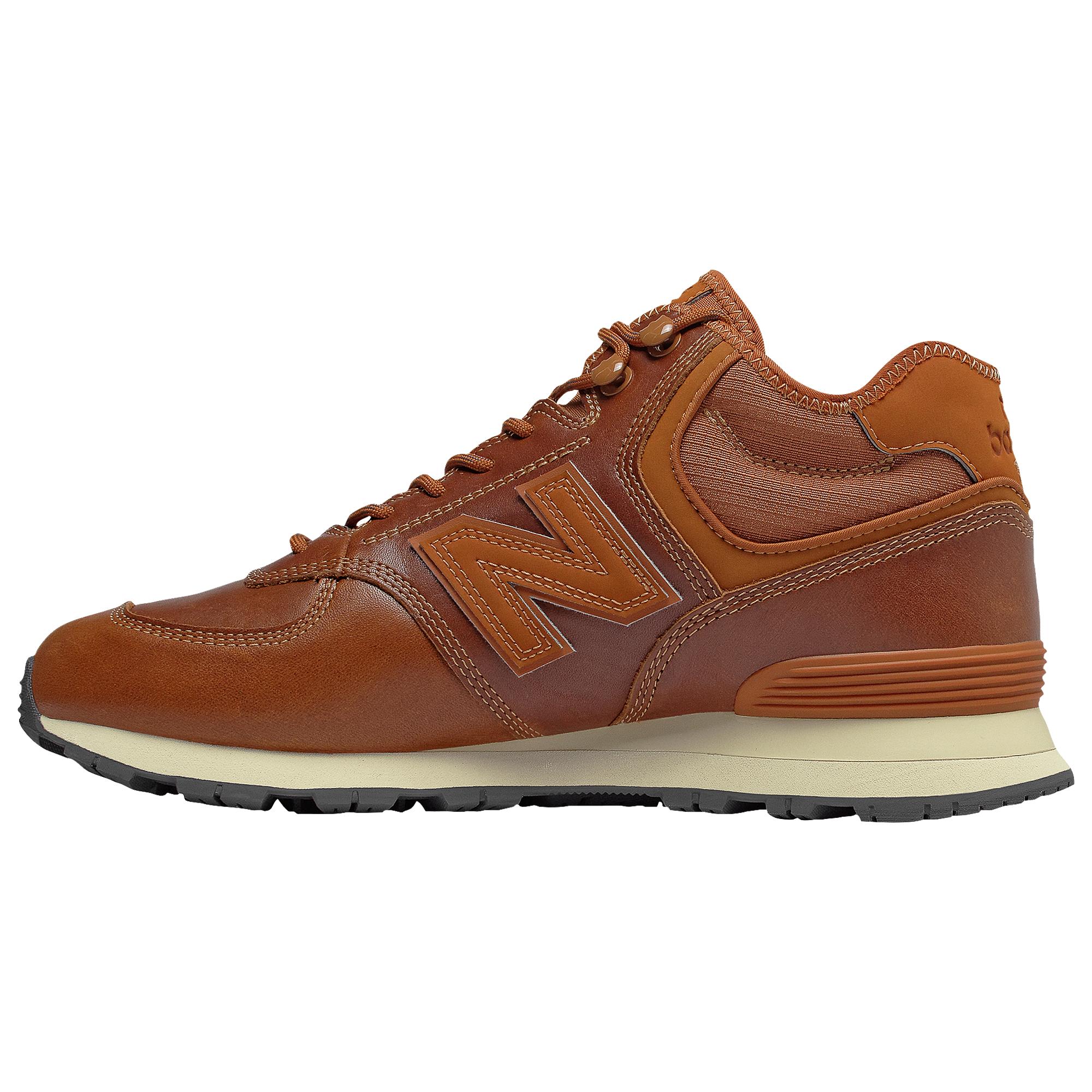 New Balance Leather 574 Mid-cut Running Shoes in Orange (Brown ...