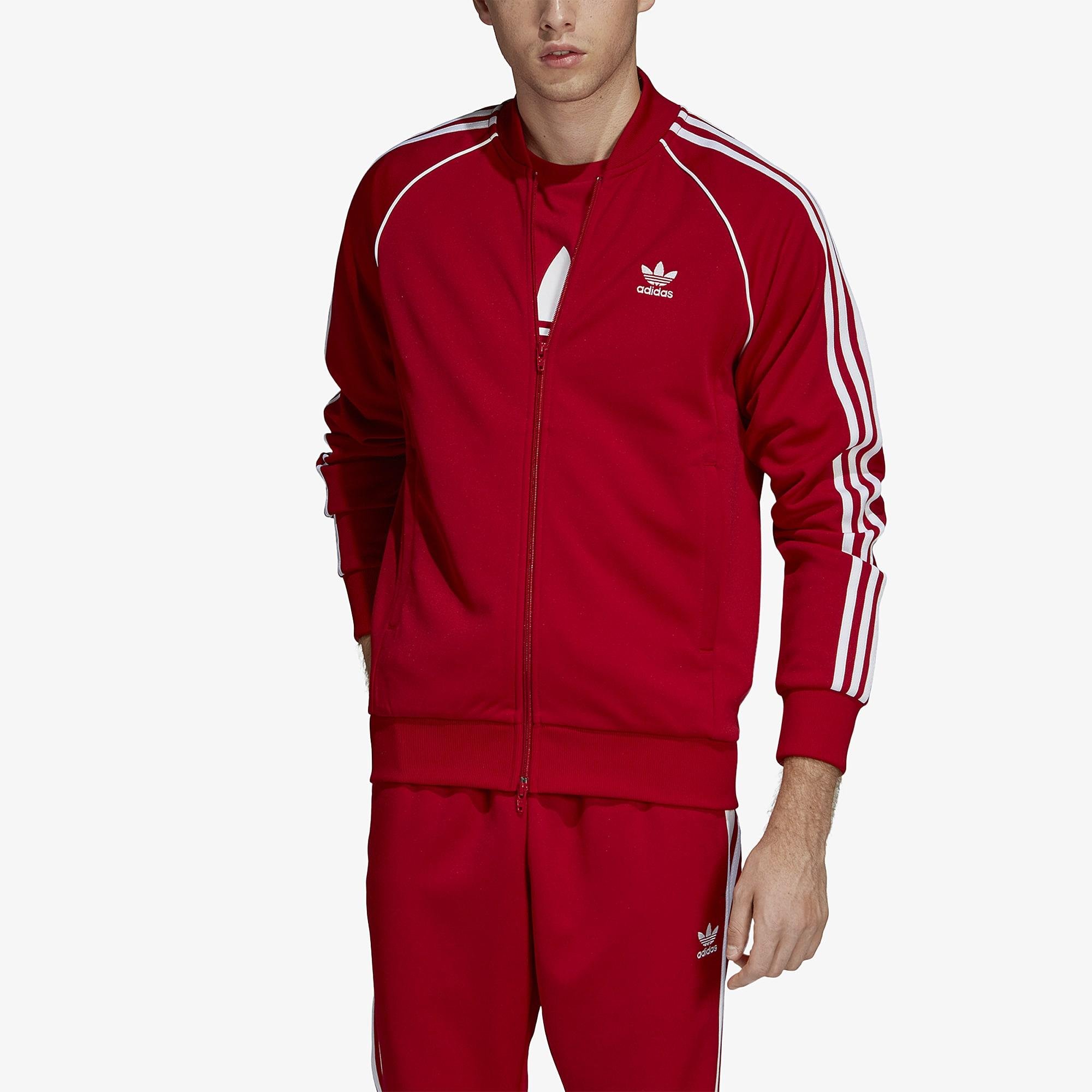 adidas superstar track top red