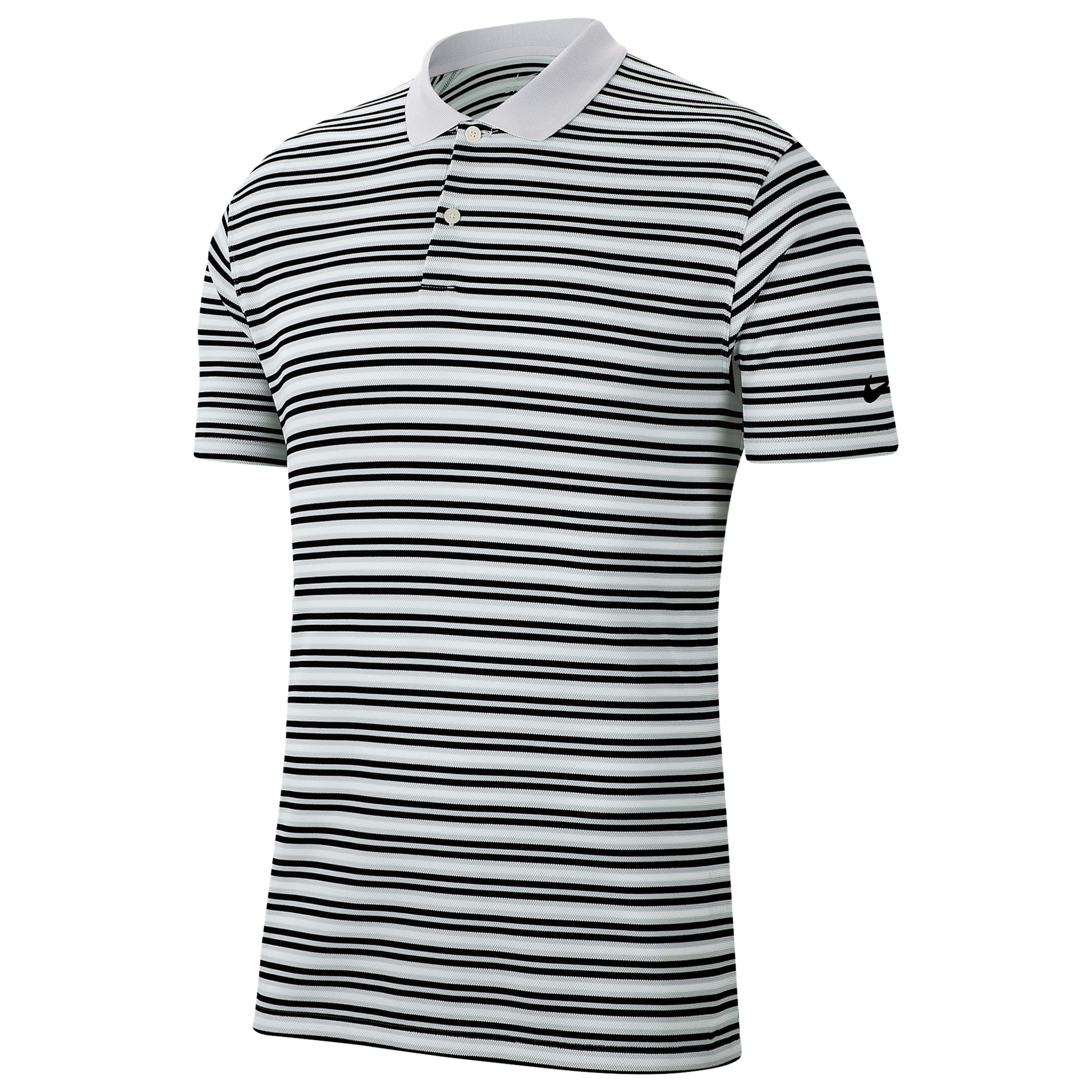 Nike Dry Victory Stripe Golf Polo Shirt in Black for Men Lyst