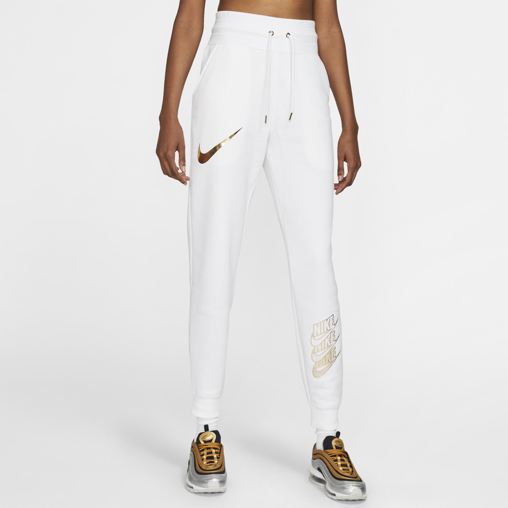 Nike Glam Dunk Fleece Pant in White 