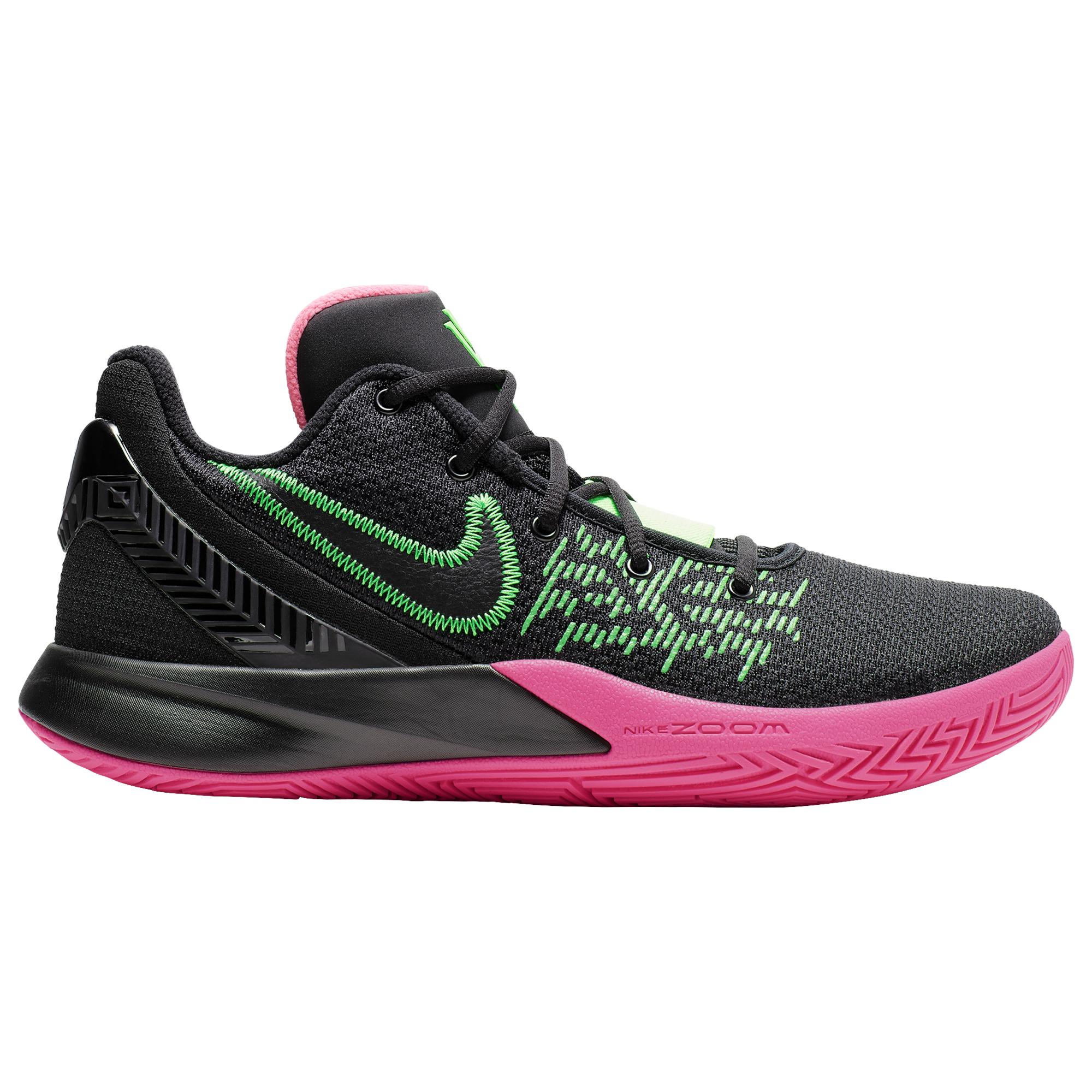 pink and green basketball shoes