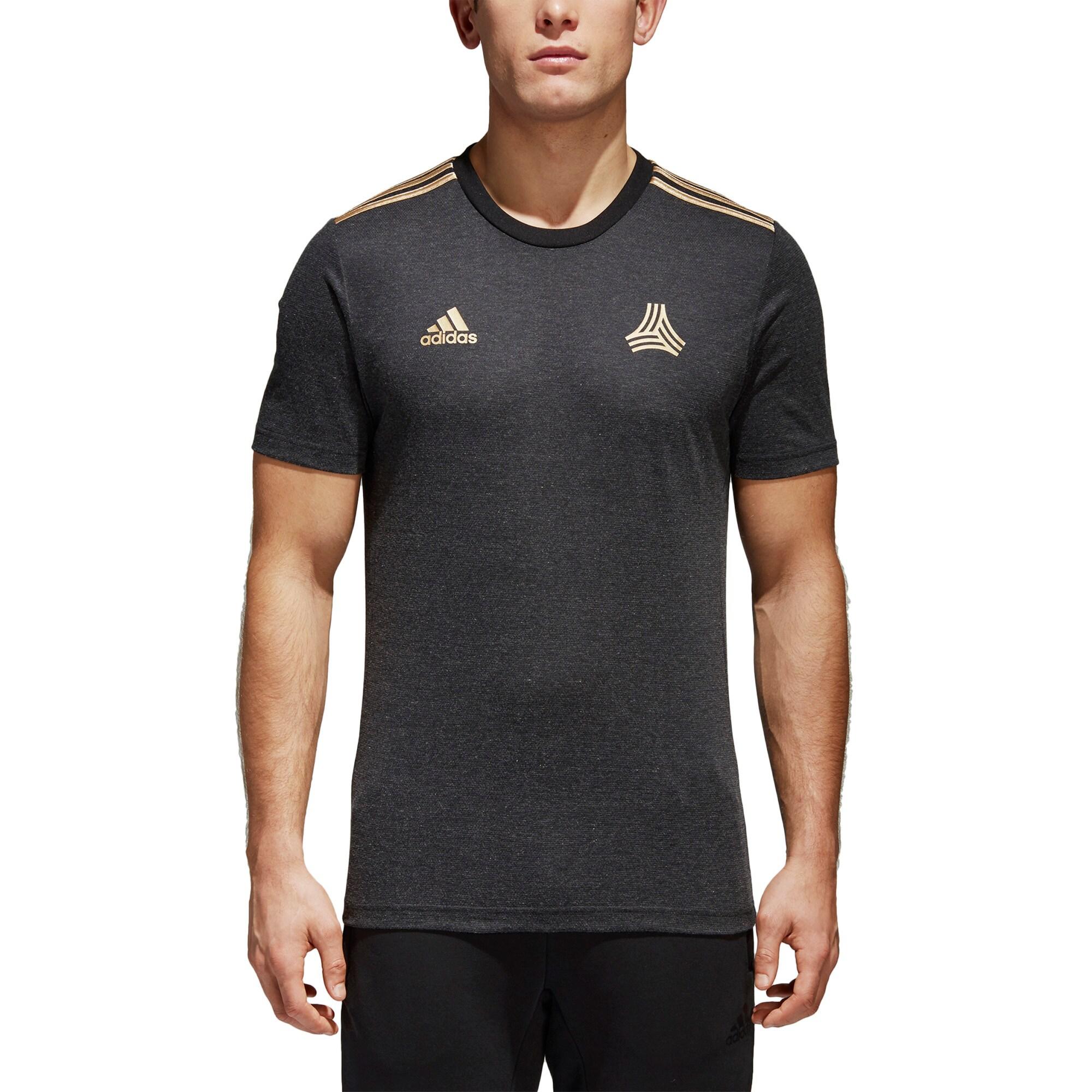 adidas Synthetic Men's Tango Soccer T-shirt in Black/Gold Metallic ...
