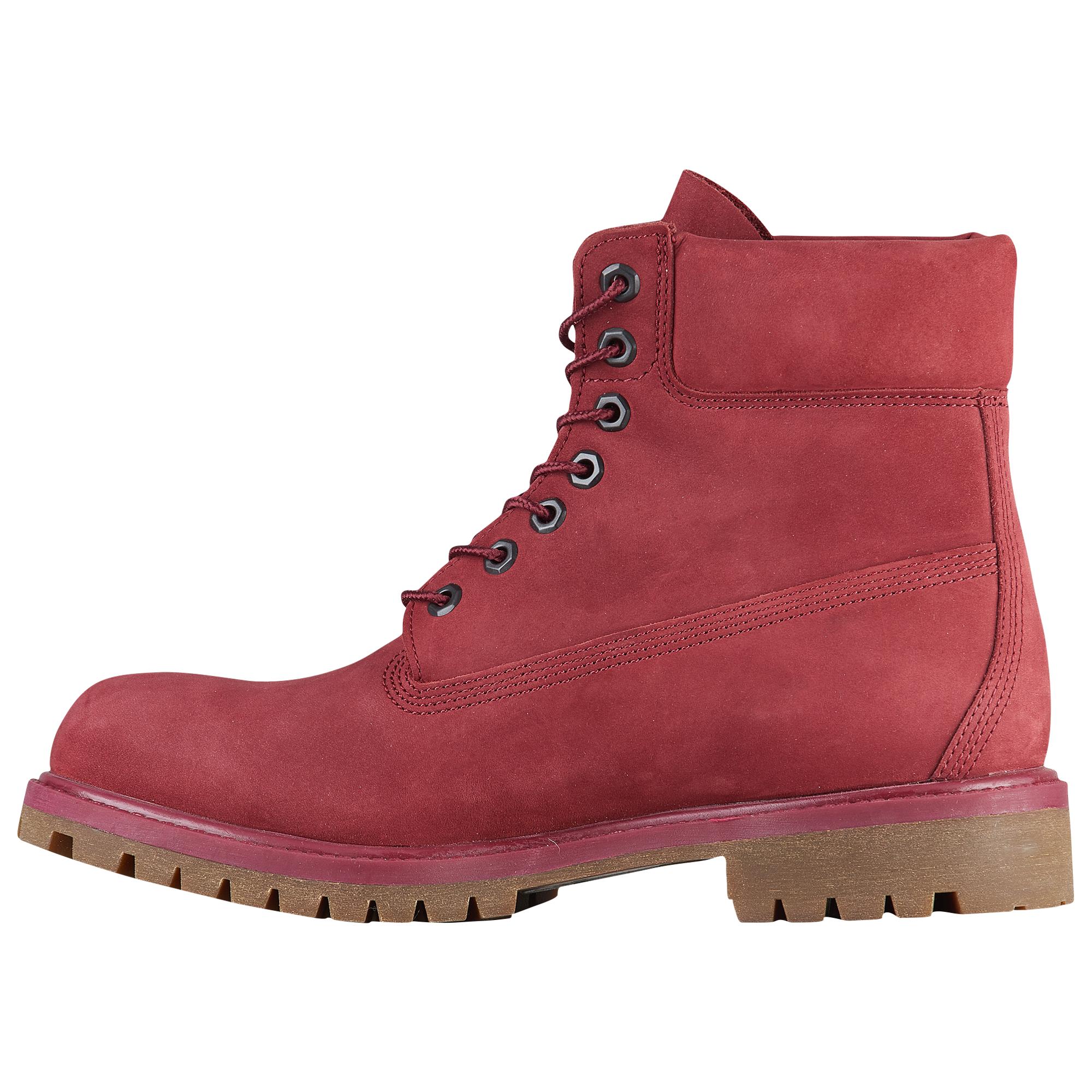 Timberland Leather "6" Premium Waterproof Boots" Outdoor Boots in Red