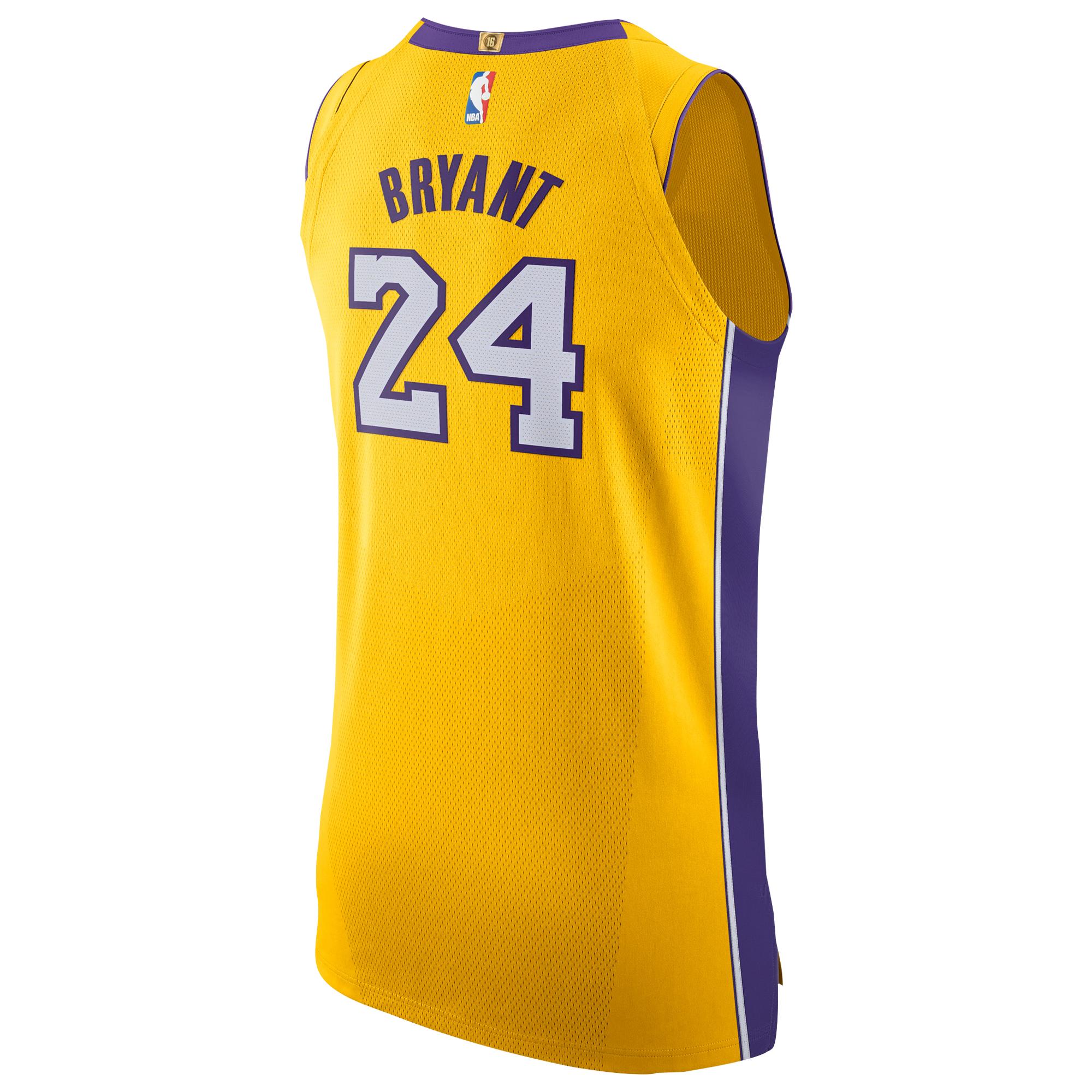 Nike Synthetic Kobe Bryant Nba Authentic Jersey in Yellow for Men ...