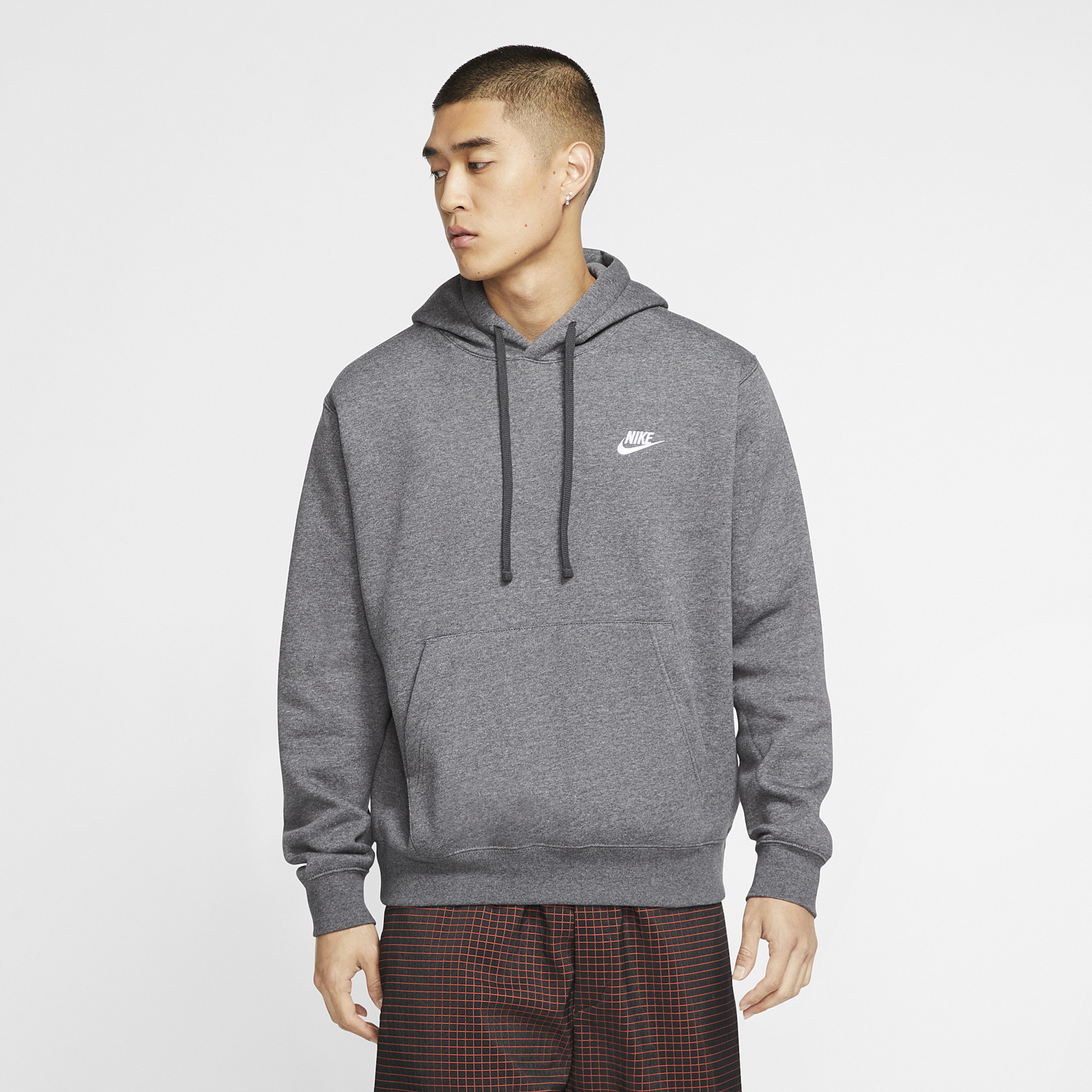 Nike Cotton Club Pullover Hoodie in Gray for Men - Save 10% - Lyst