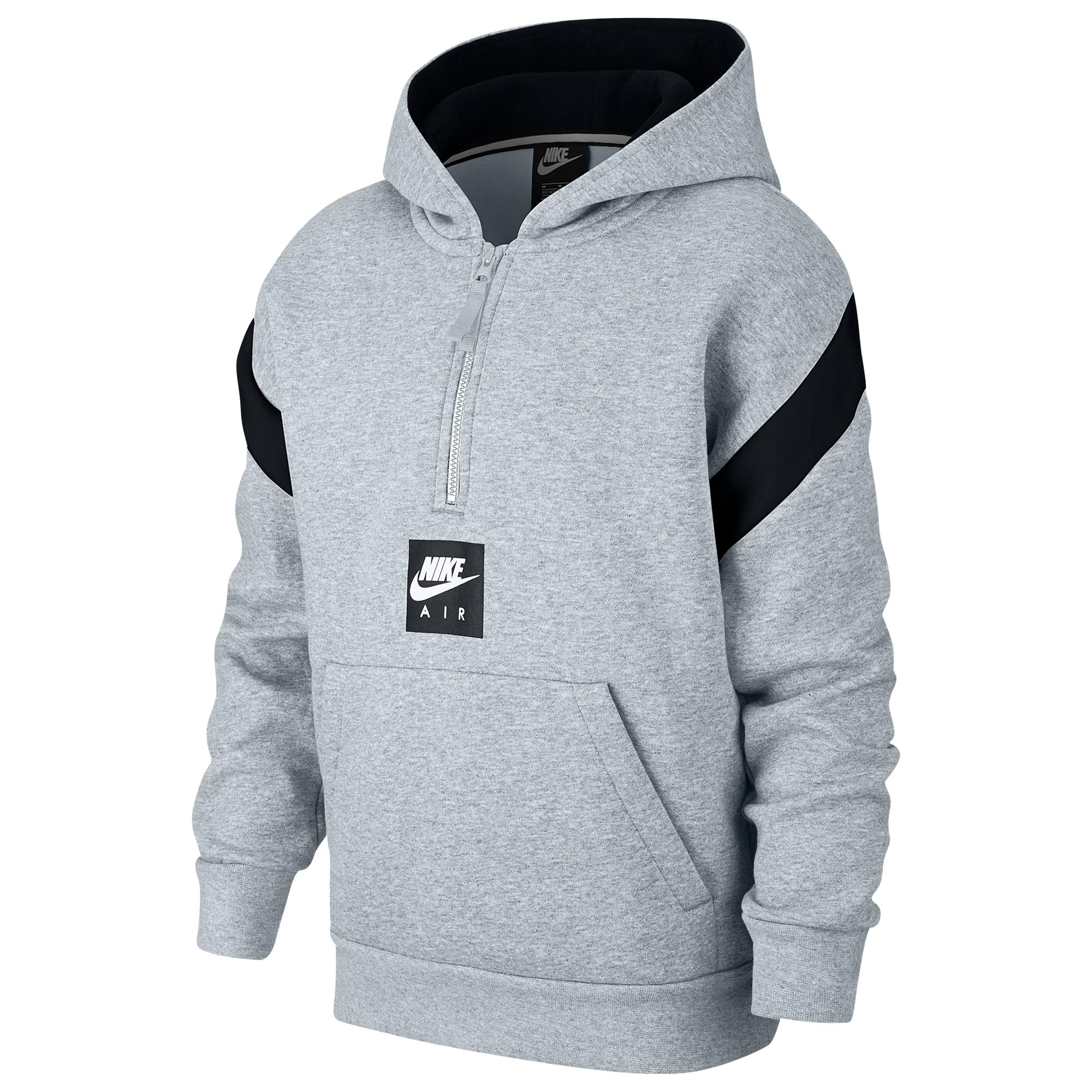 Nike Fleece Air Half-zip Pullover Hoodie in Gray for Men - Lyst