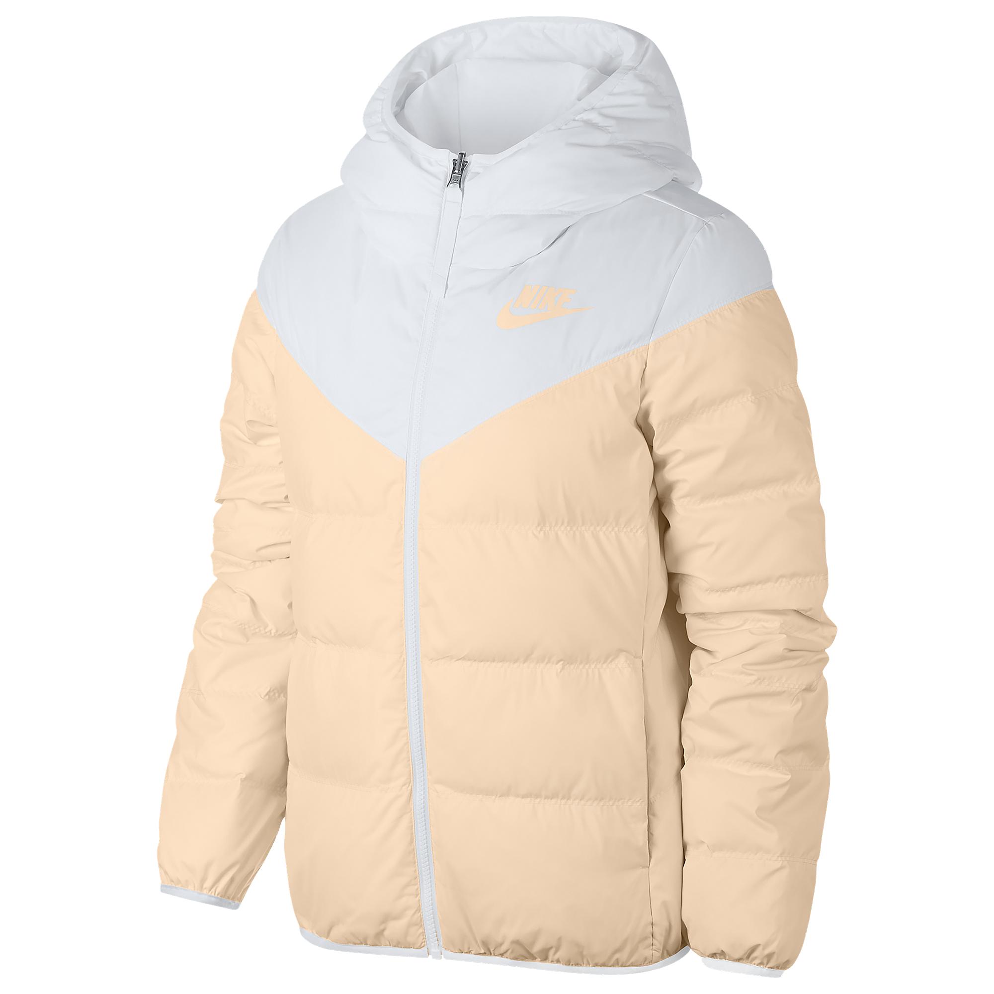 Nike Synthetic Reversible Down Fill Jacket in White/Guava Ice (White ...