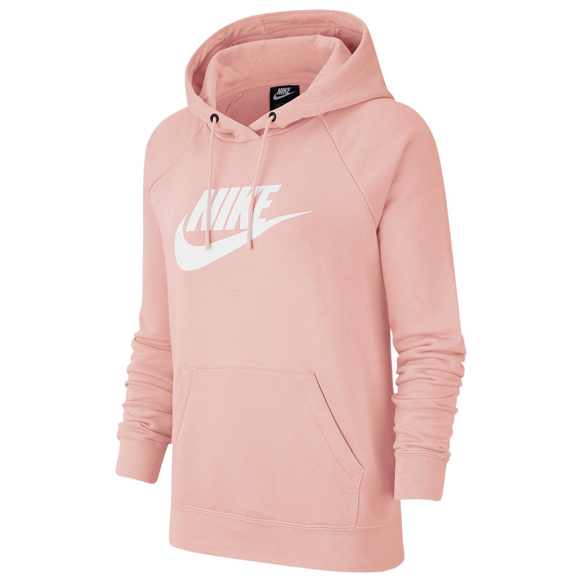 Nike Fleece Sportswear Essential Logo Hoodie in Pink - Save 51% - Lyst
