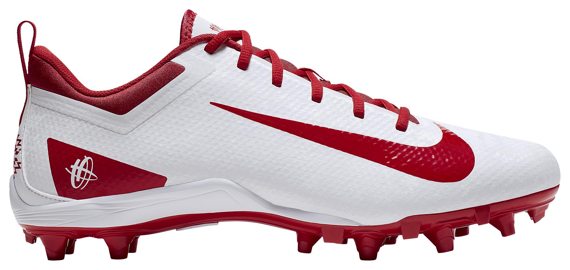 Nike Synthetic Alpha Huarache 7 Varsity Lax Low Molded Cleats Shoes in White/University Red (Red
