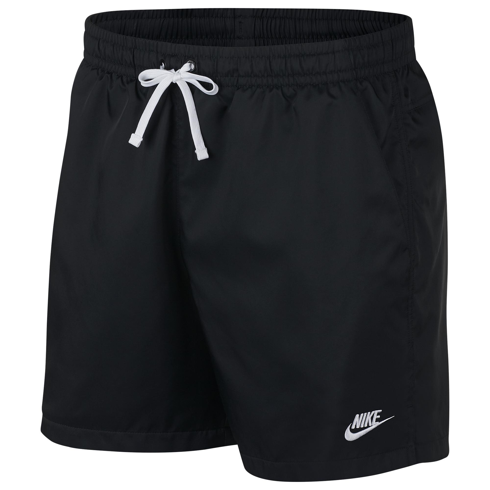 Nike Synthetic Club Essentials Woven Flow Shorts in Black/White (Black ...