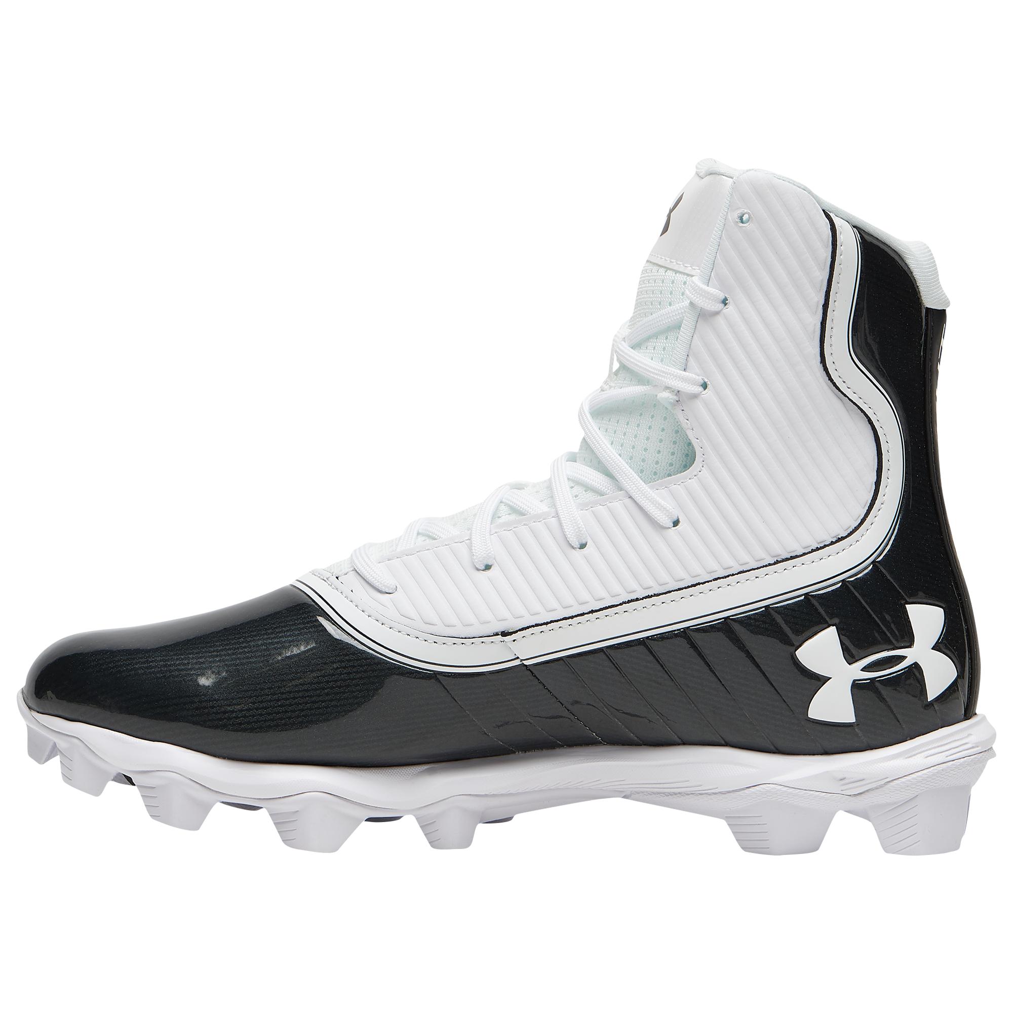 Under Armour Synthetic Highlight Rm Molded Cleats Shoes in Black/White
