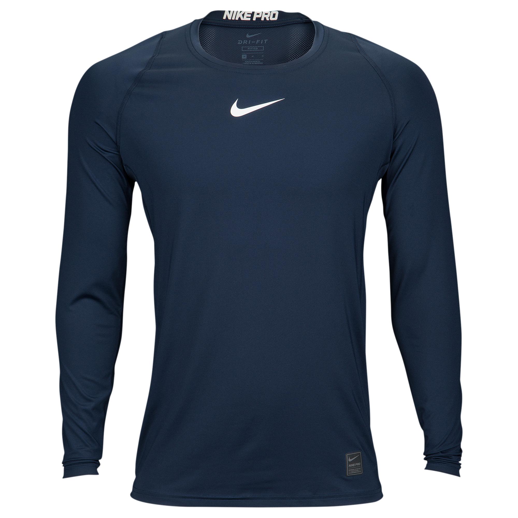 nike pro long sleeve fitted
