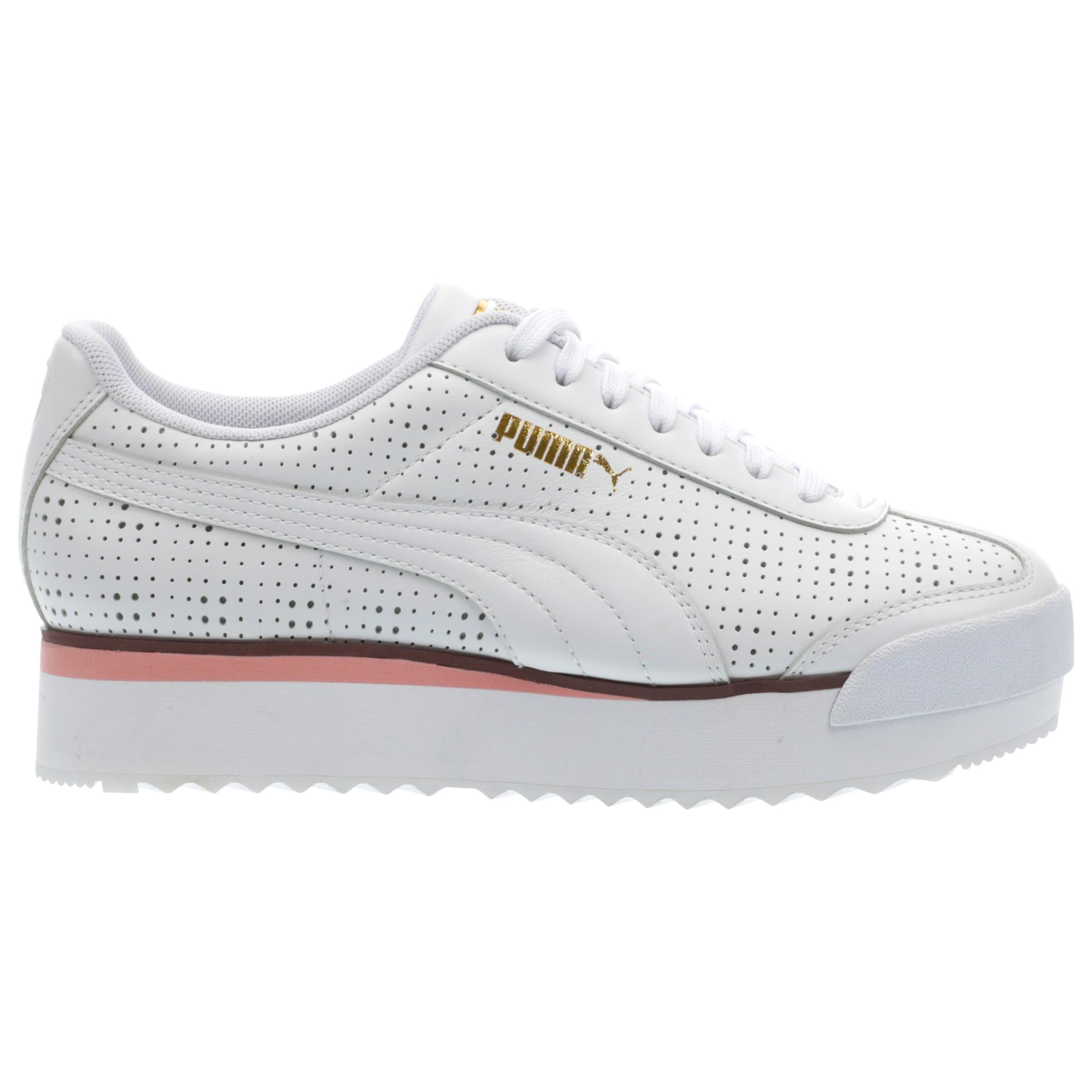 PUMA Lace Roma Amor Perf Women's Sneakers in White/Pink (White) - Save ...