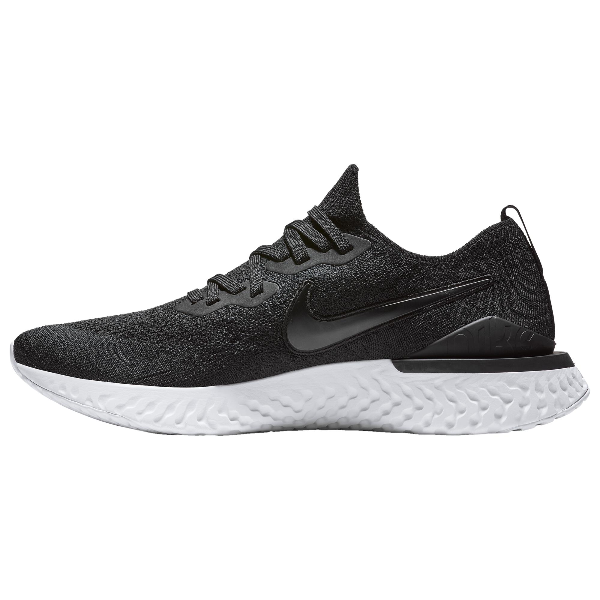 nike running epic react 2 flyknit trainers in black