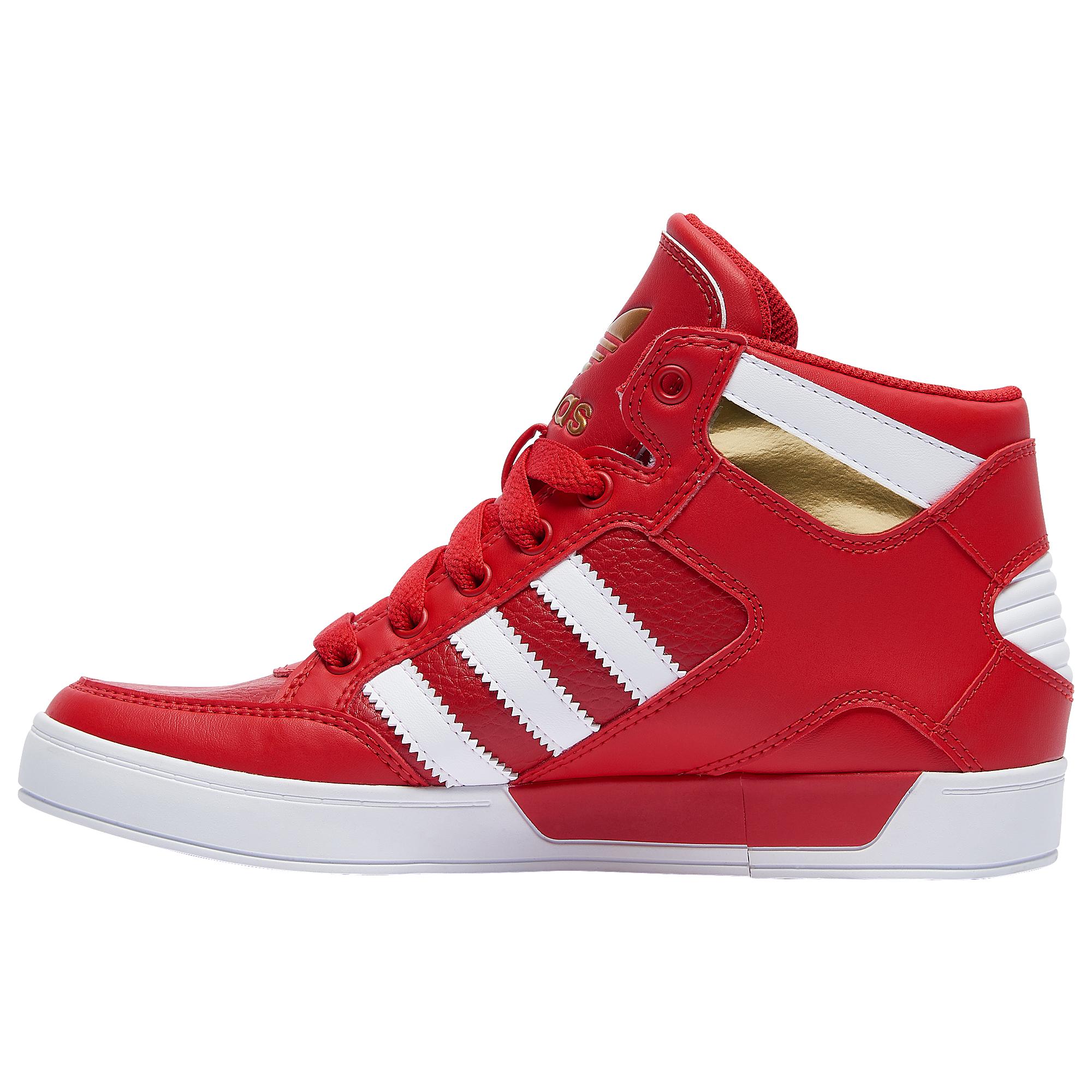 adidas Originals Rubber Hardcourt Hi Tennis Shoes in Red/White ...