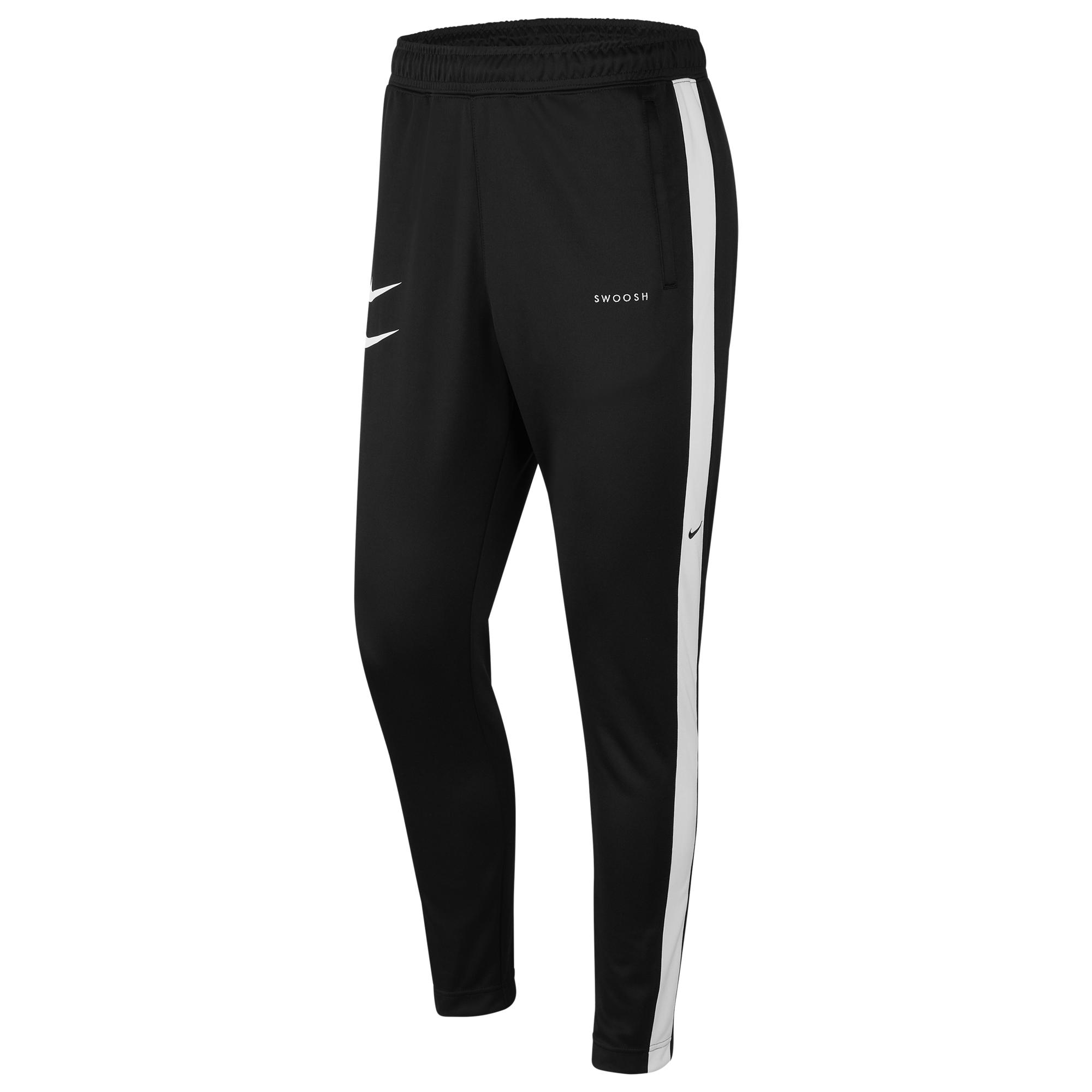Nike Synthetic Swoosh Poly Knit Pants in Black/White (Black) for Men - Lyst