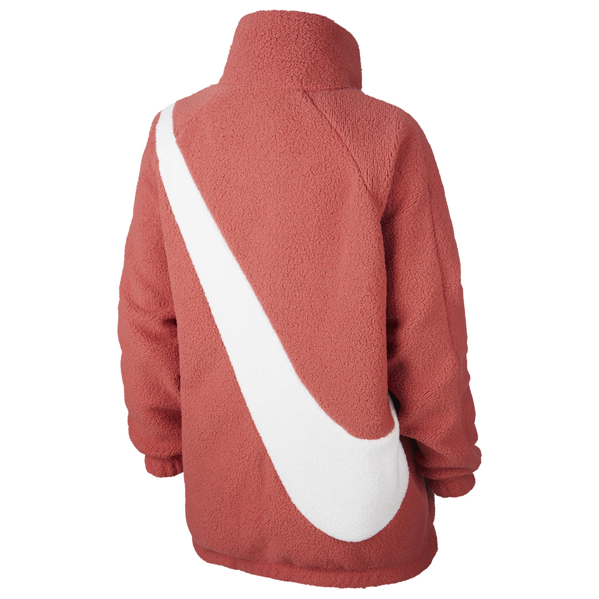 Nike Fleece Sportswear Swoosh Women's Reversible Sherpa Jacket (light  Redwood) - Clearance Sale | Lyst