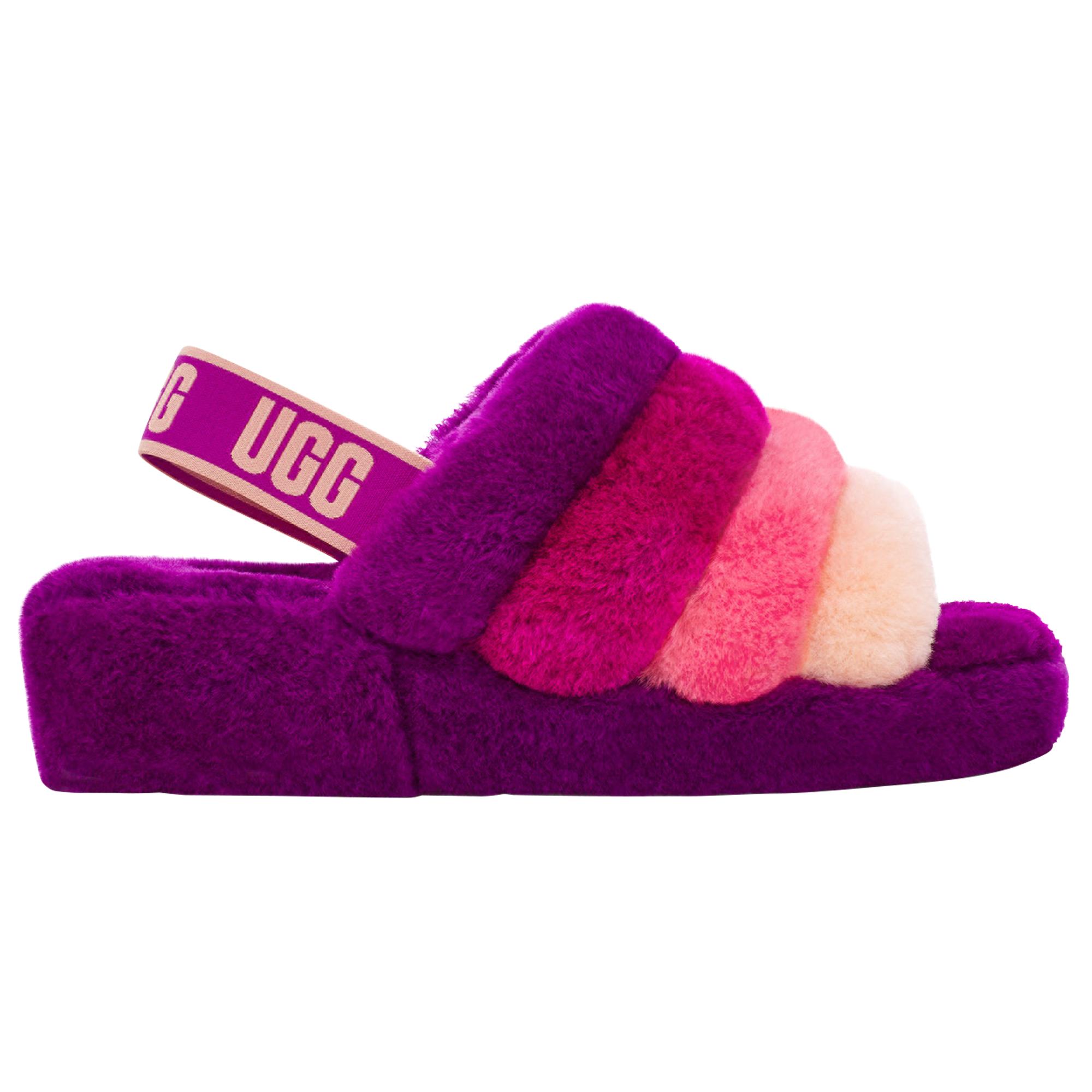 fluffy slides purple