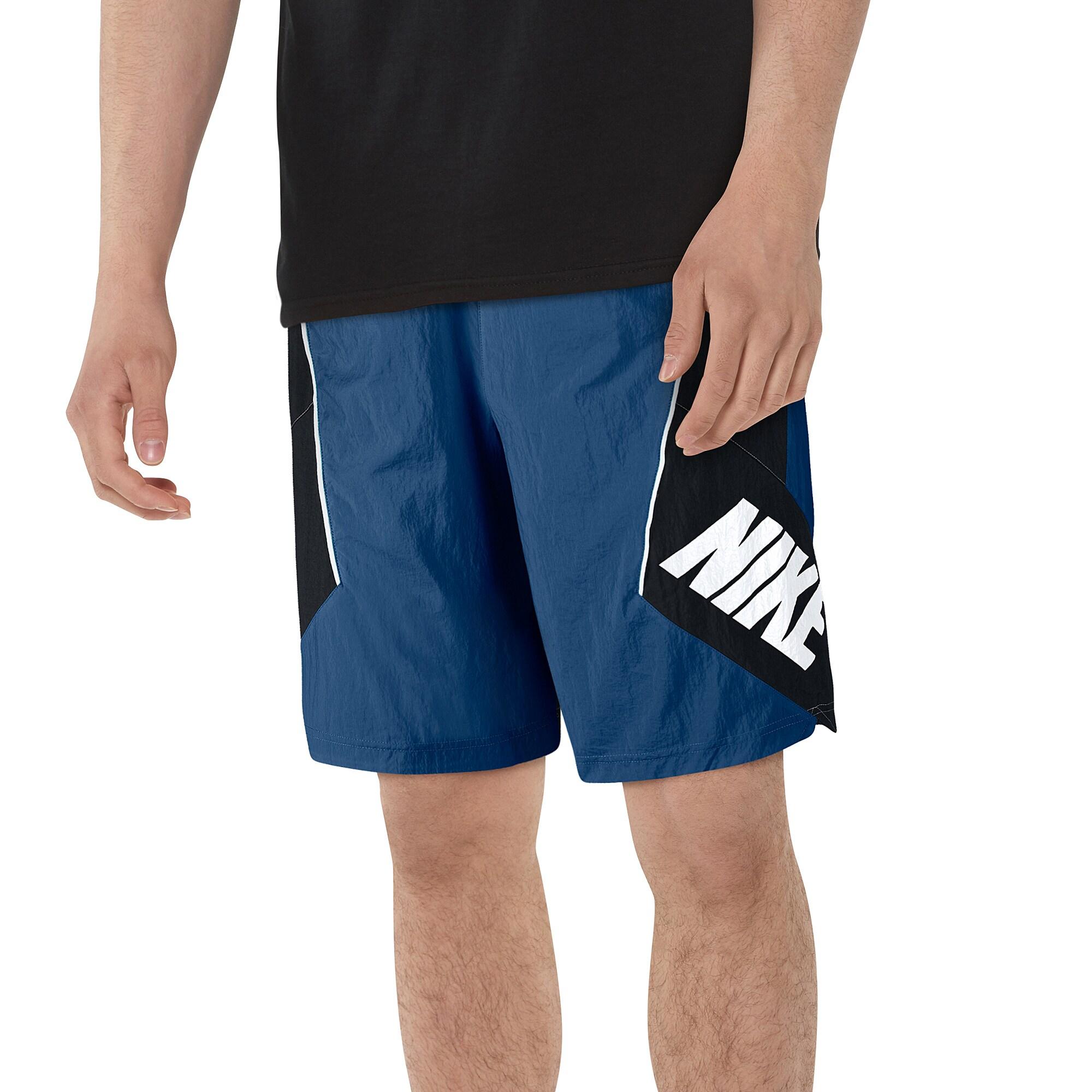 blue and black nike shorts