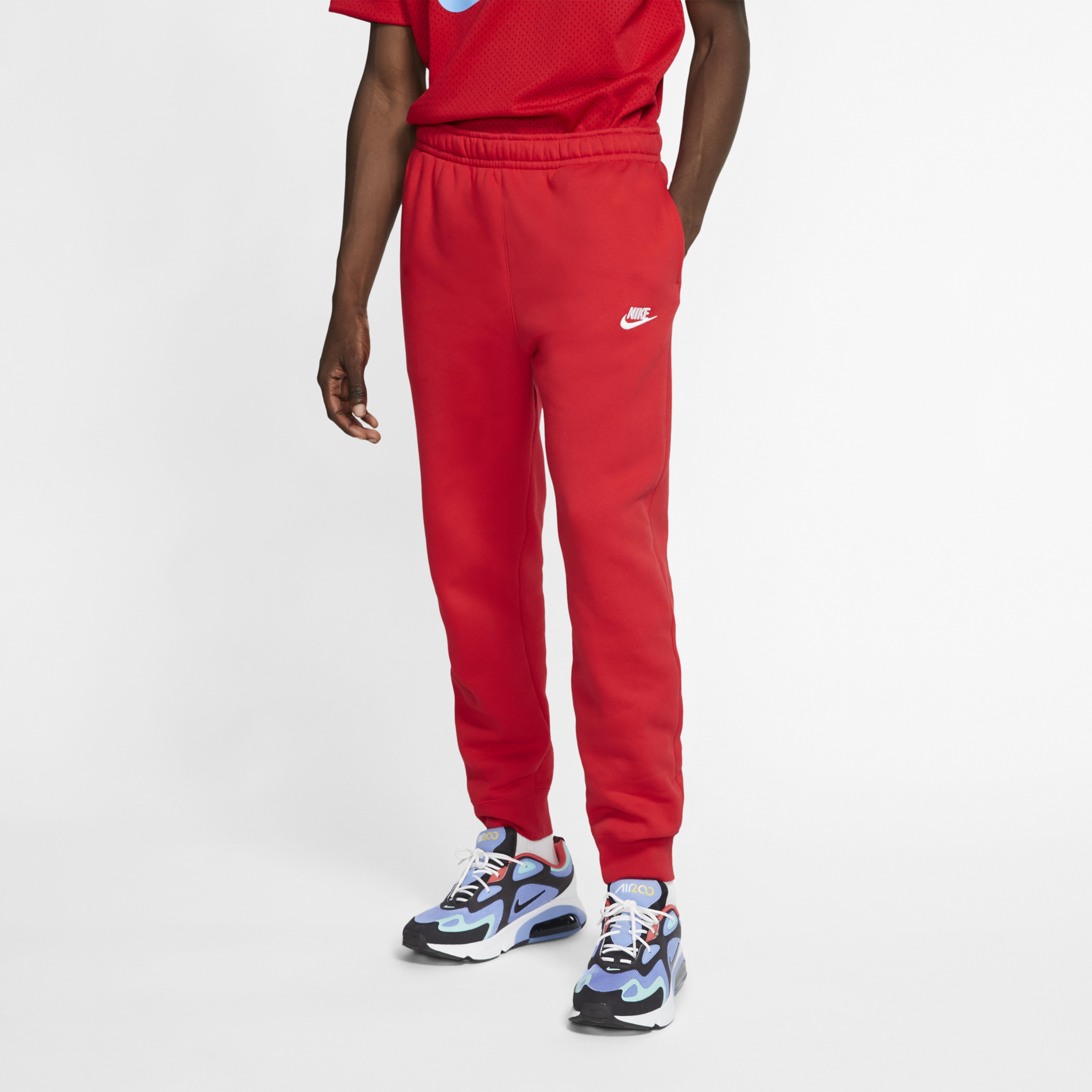 Nike Fleece Club joggers in University Red/White (Red) for Men - Lyst