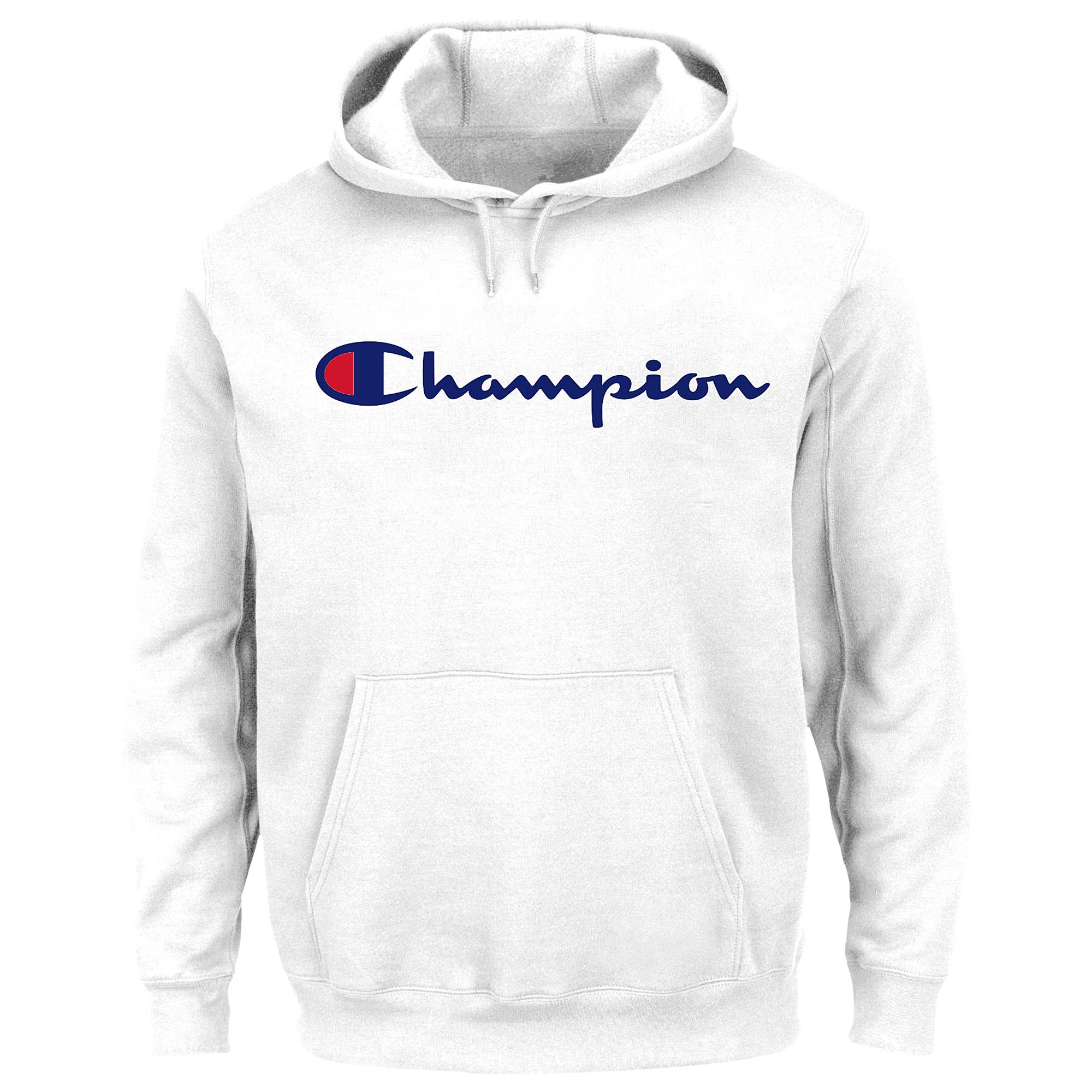 champion script logo rust hoodie