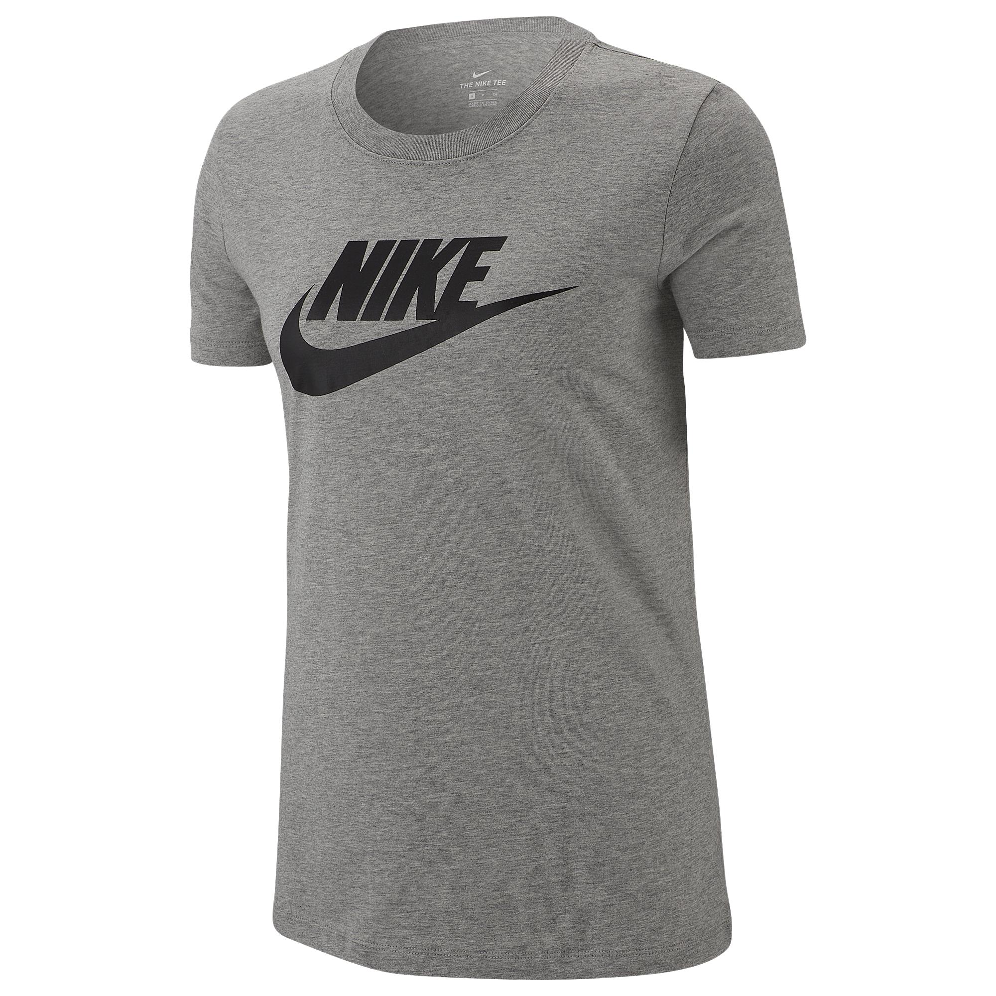 Nike Cotton Essential Icon Futura T-shirt in Dark Grey Heather/Black ...