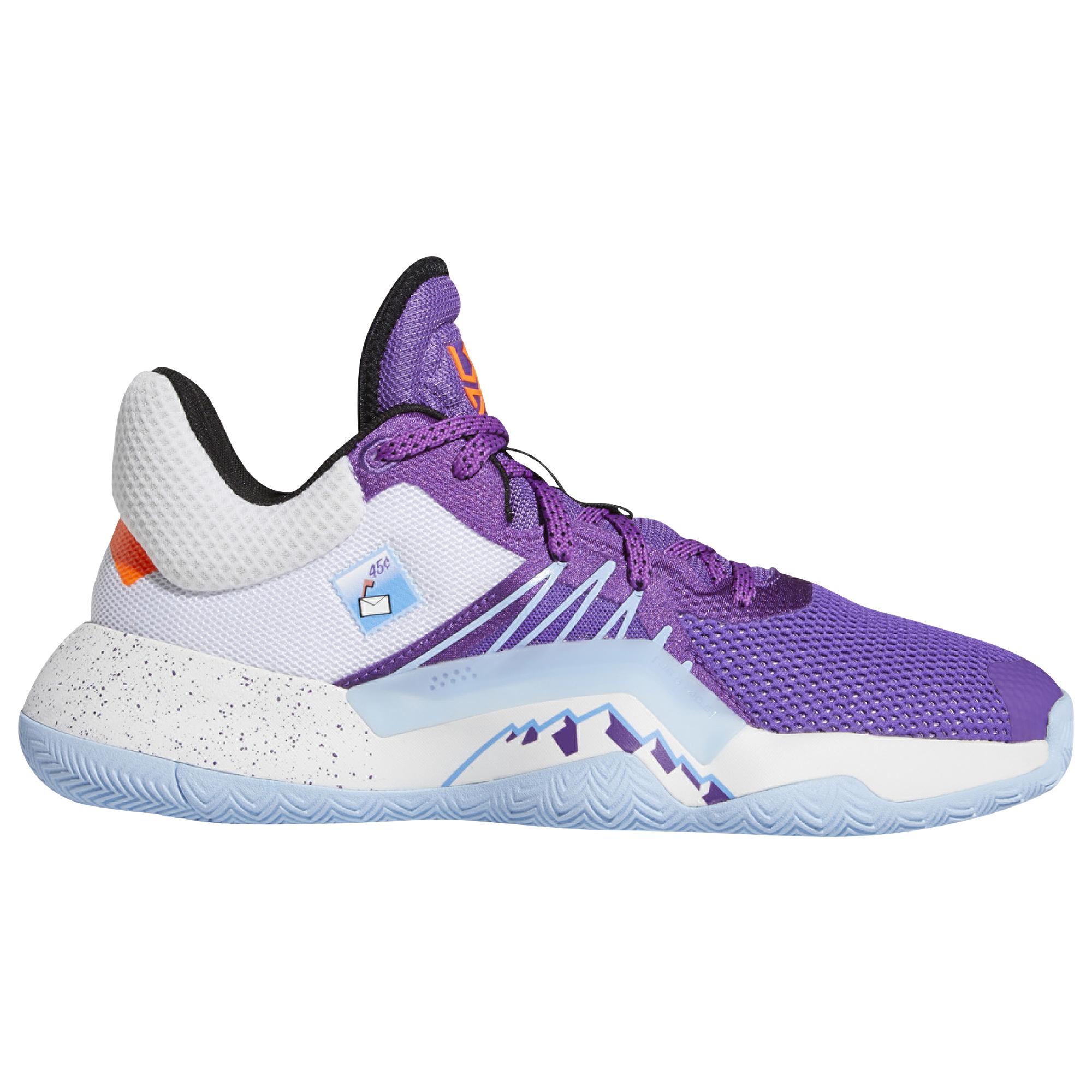 purple adidas basketball shoes