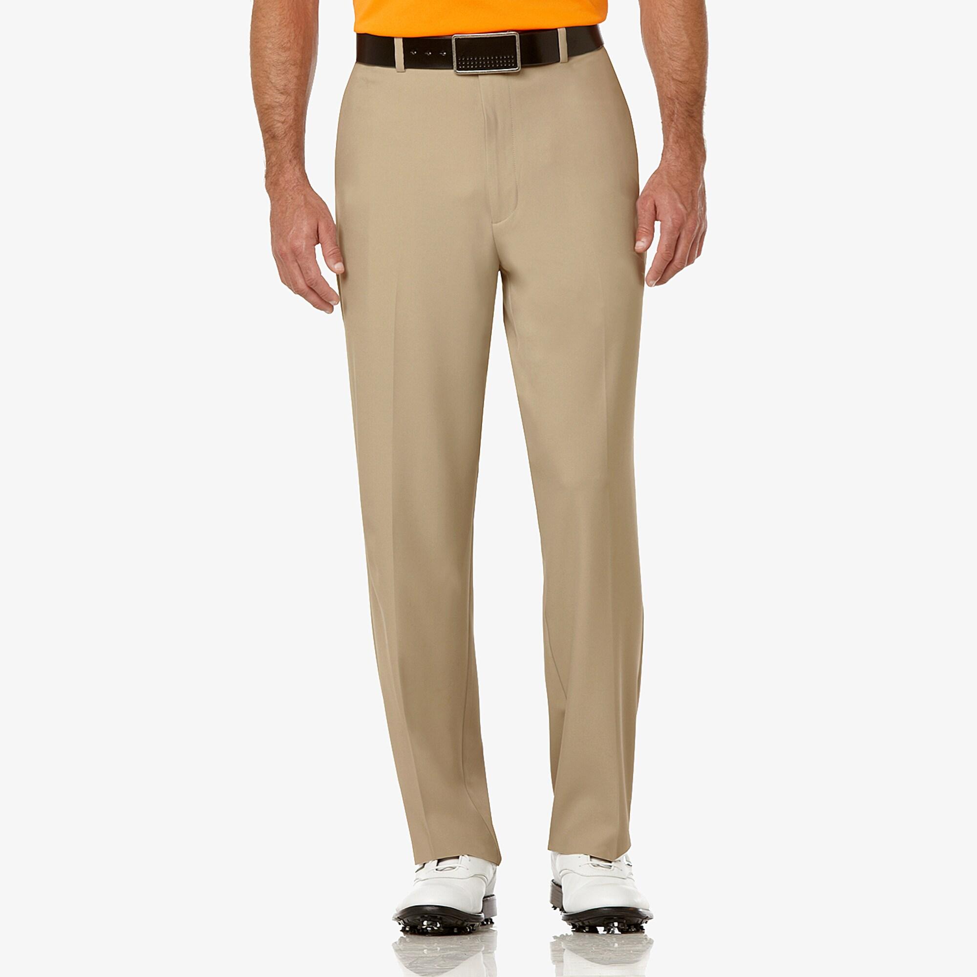mens pleated pants with expandable waist