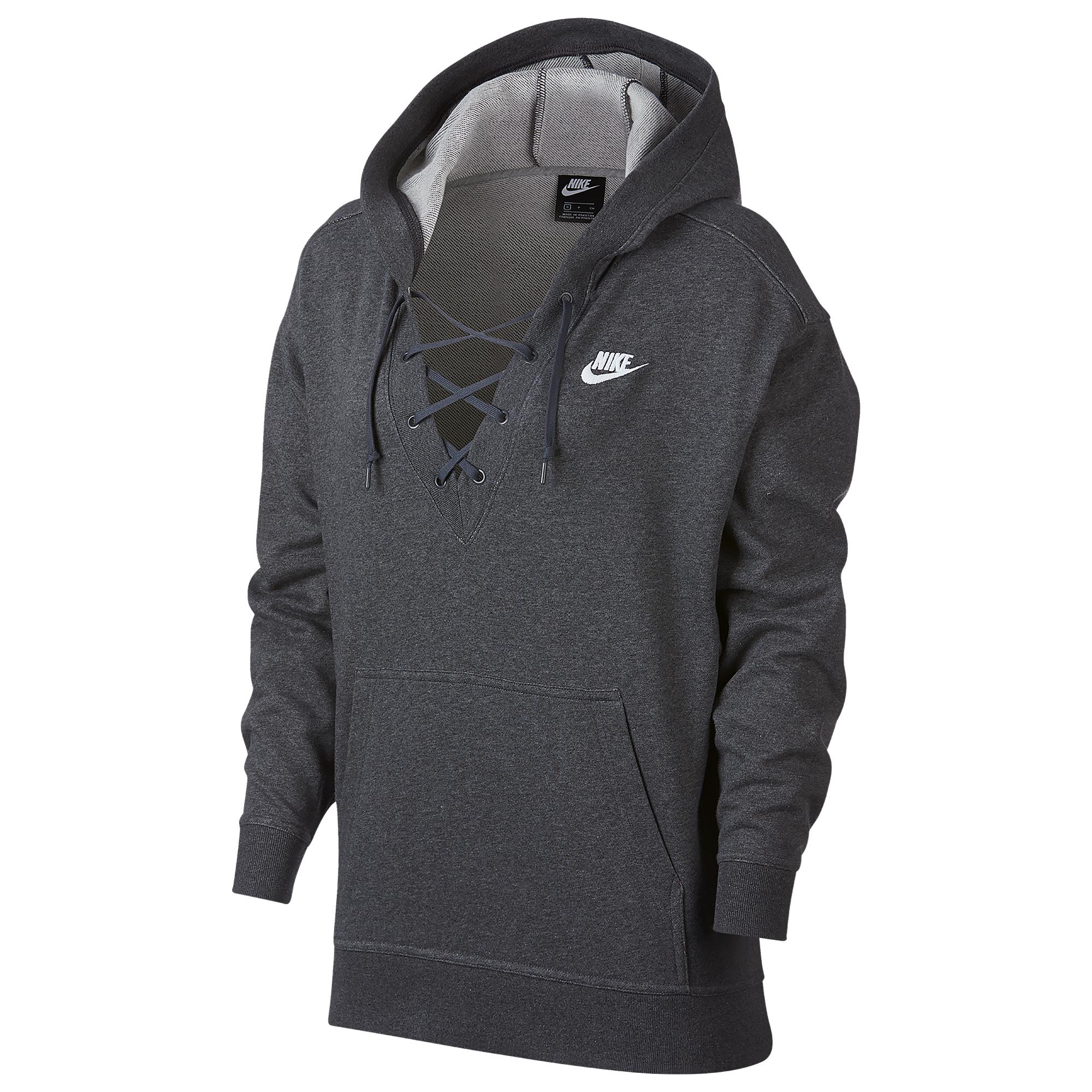 nike rally lace up hoodie