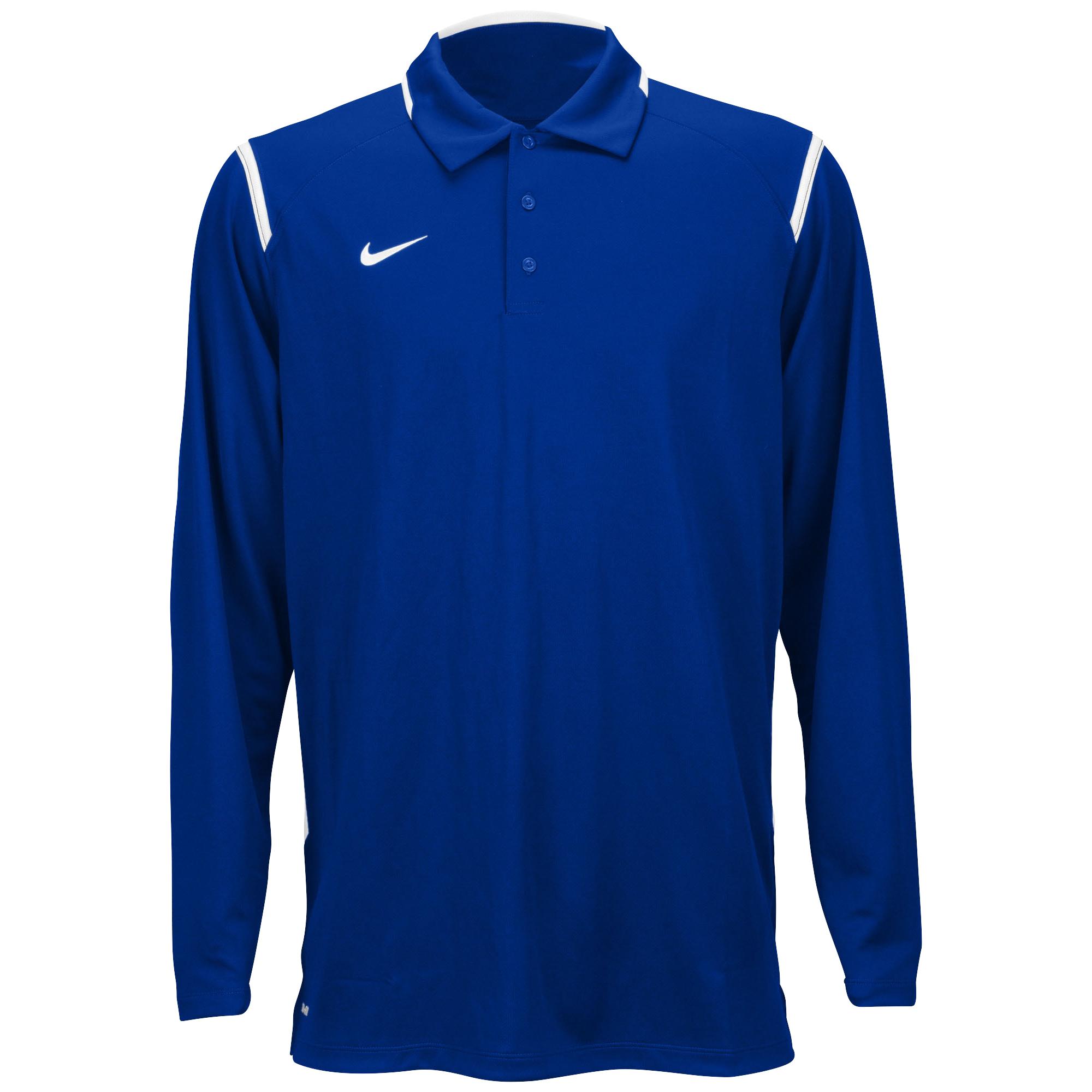 Nike Synthetic Team Gameday Polo Shirt Long Sleeve in Blue for Men - Lyst