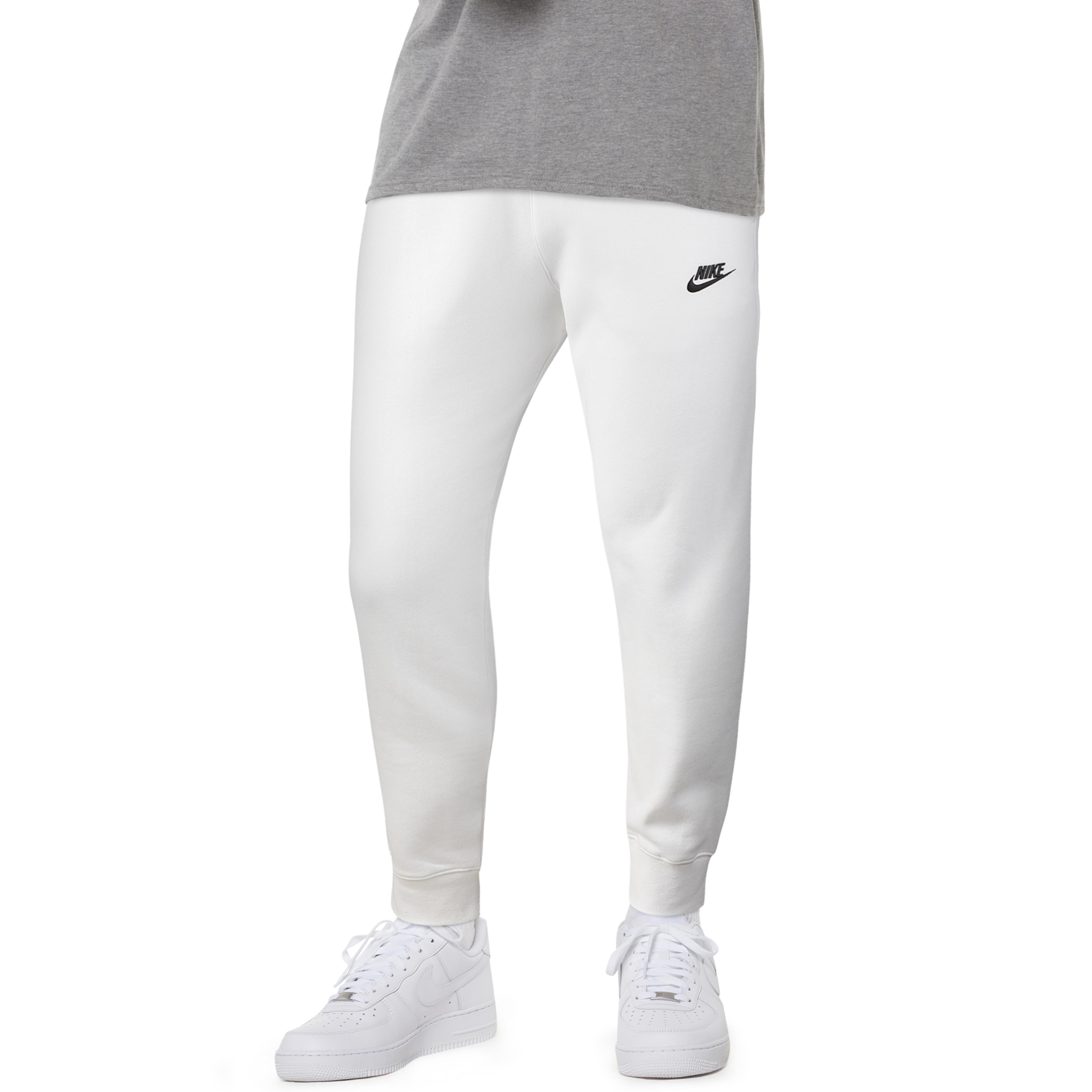 nike swoosh oversized joggers in white