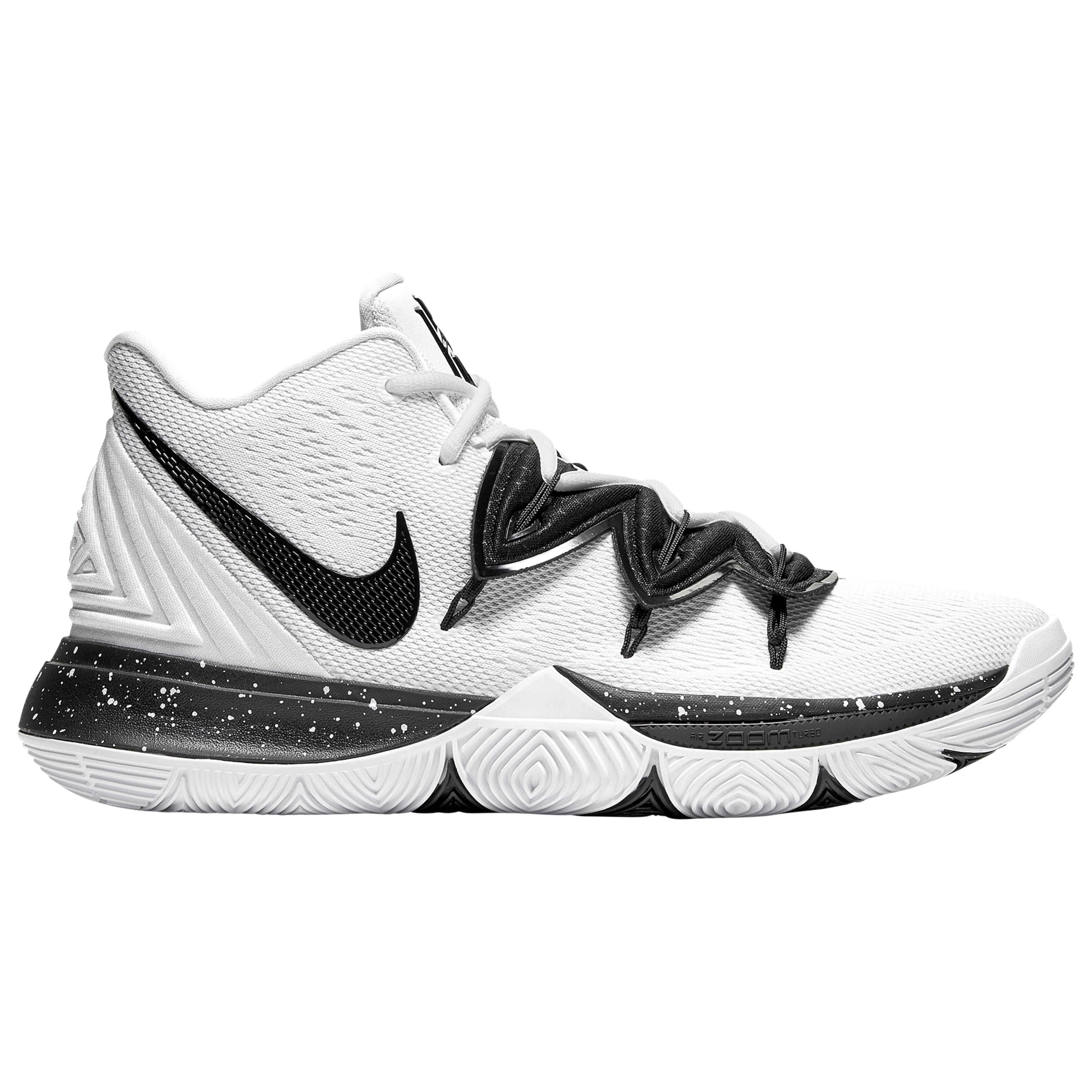 kyrie shoes white and black