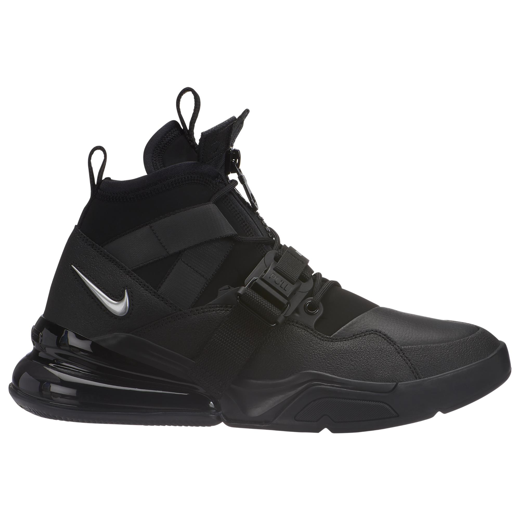 Nike Leather Air Force 270 Utility Shoes in Black/Black/Metallic Silver  (Black) for Men | Lyst