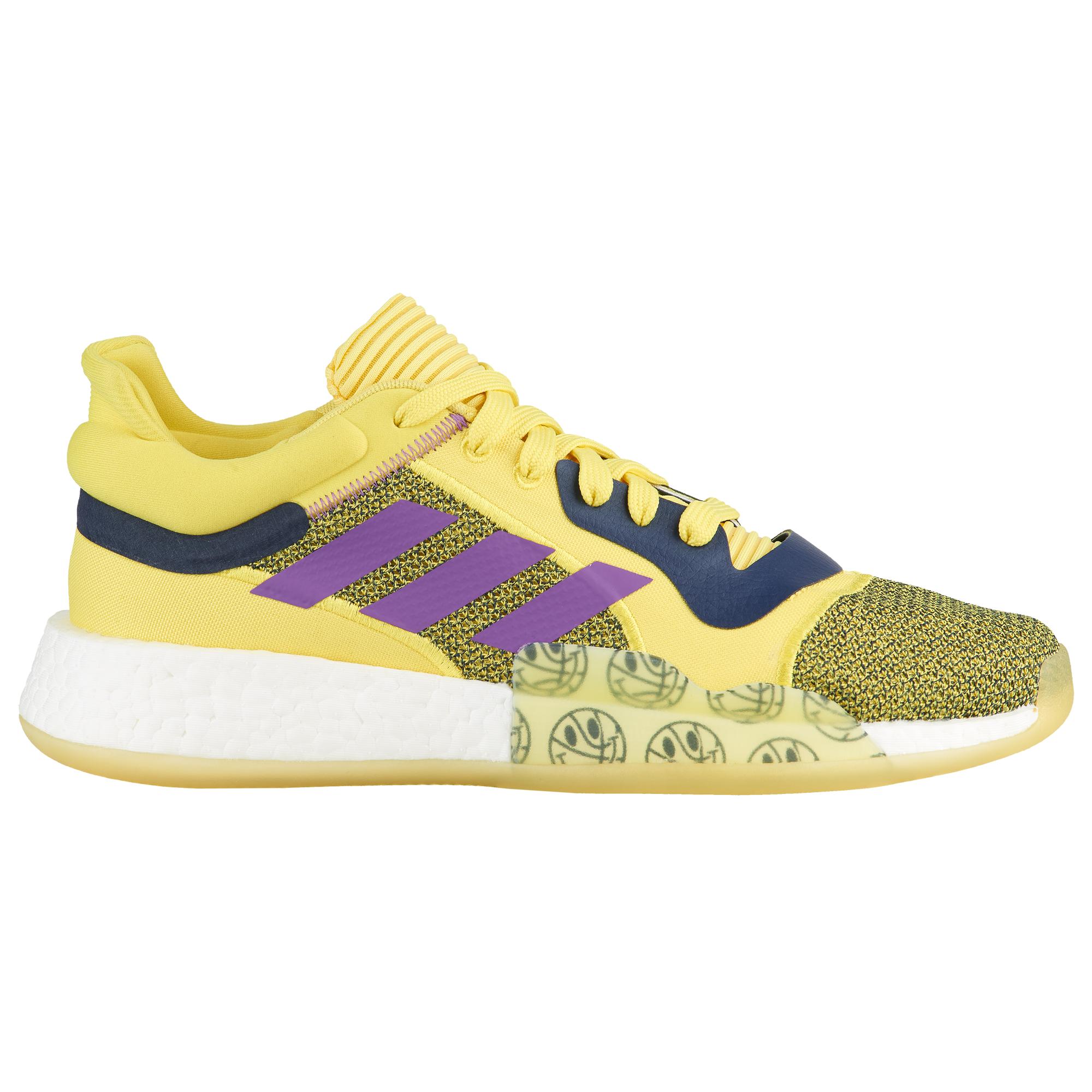 adidas Rubber Marquee Boost Low Basketball Shoes in Yellow for Men ...