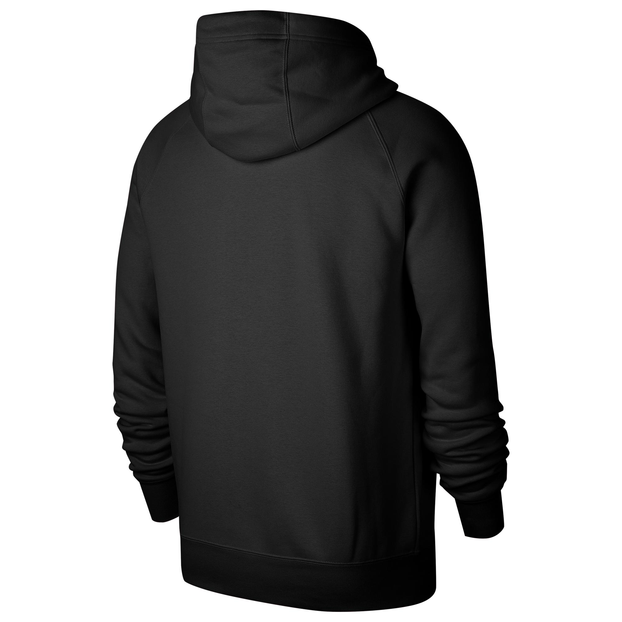 Nike Fleece Double Swoosh Hoodie in Black/White (Black) for Men | Lyst