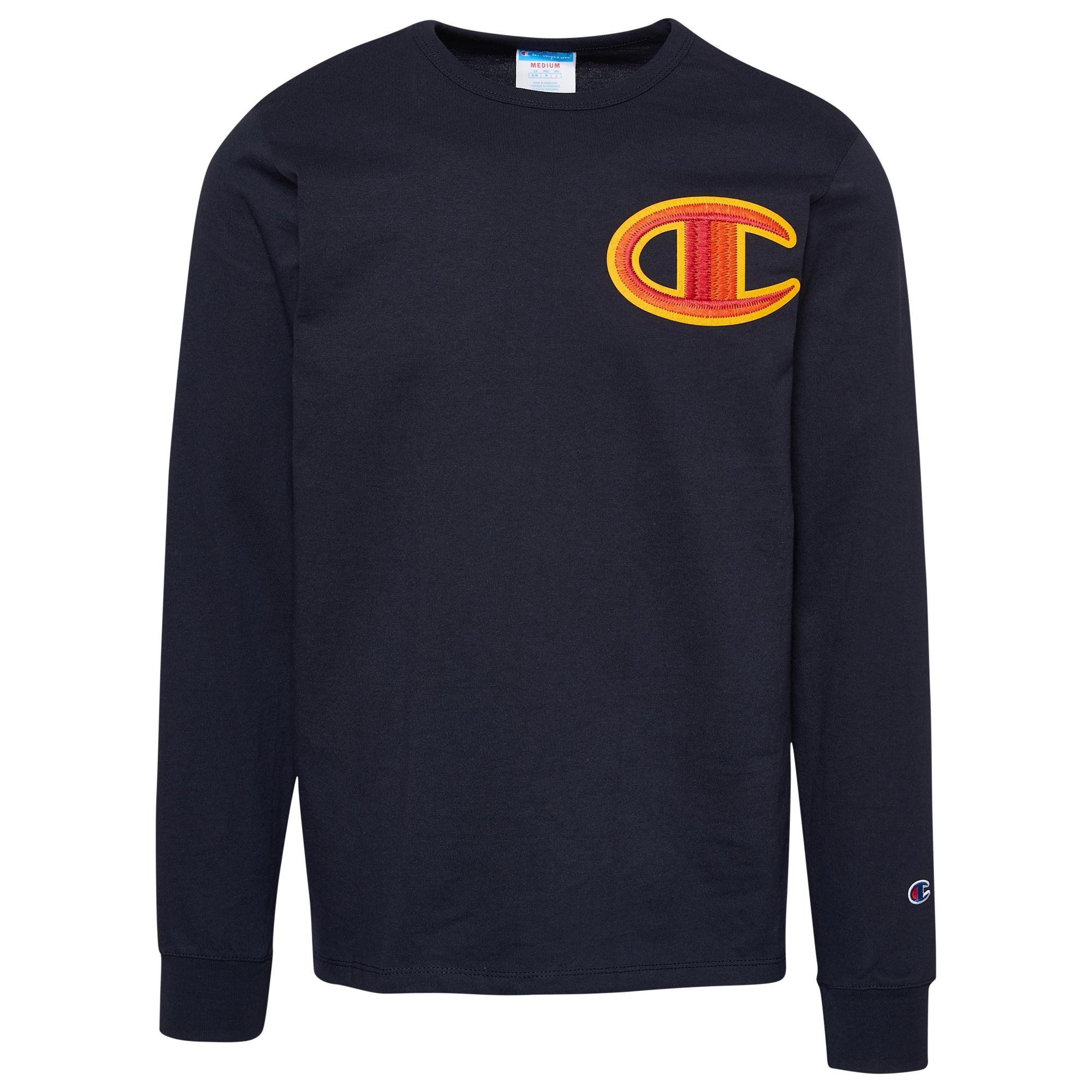 champion navy long sleeve
