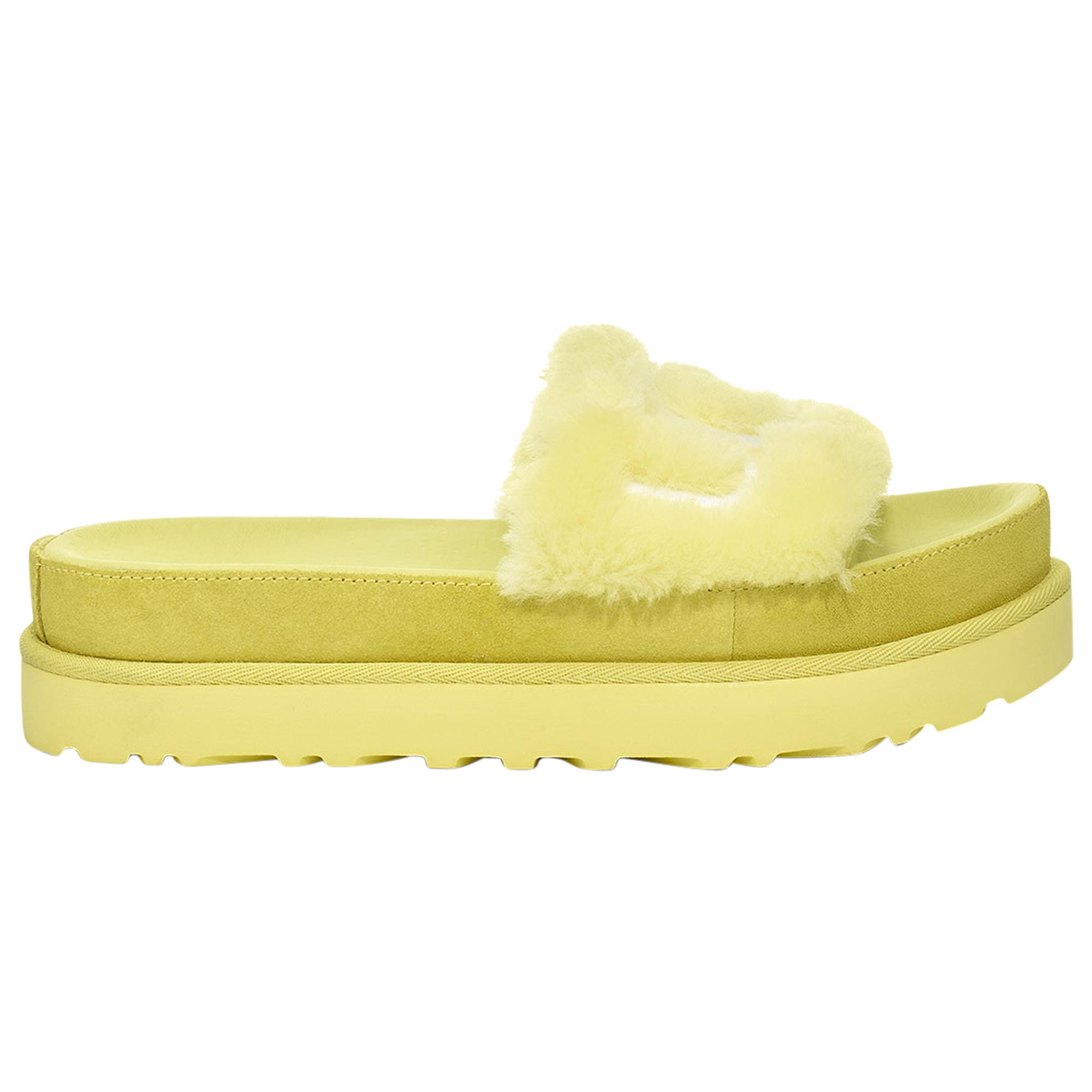 UGG Laton Fur Slide in Lime/Lime (Yellow) - Save 41% | Lyst